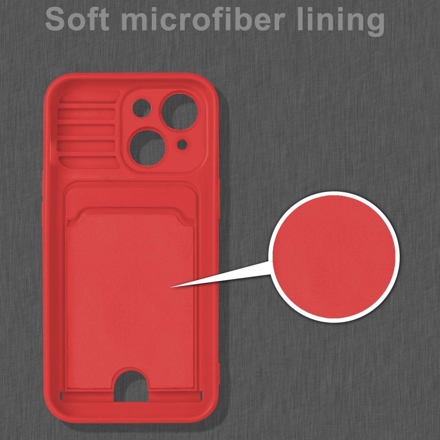 Hülle kompatibel mit Apple iPhone 14 Kunststoff Soft Handyhülle - Handy Case Rot