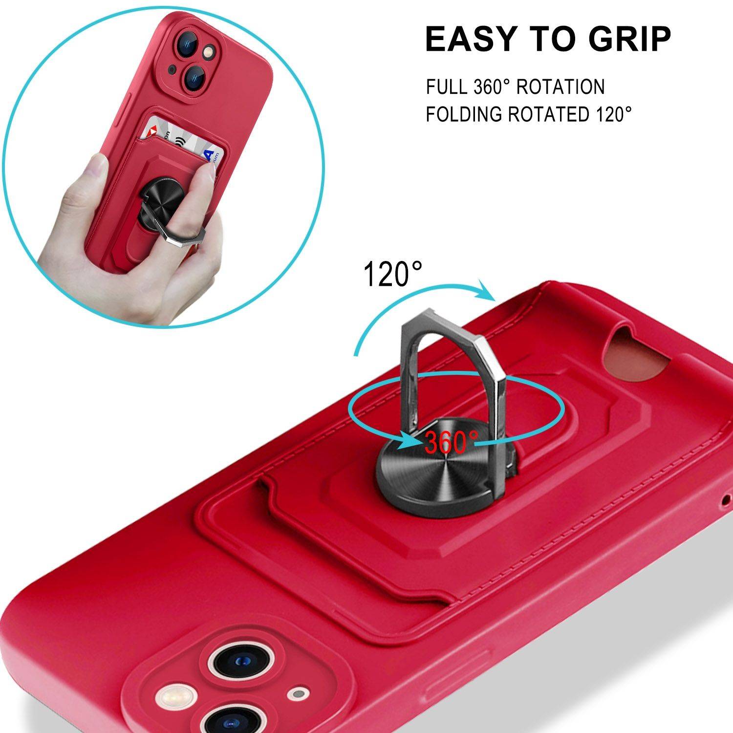 Hülle kompatibel mit Apple iPhone 14 Kunststoff Soft Handyhülle - Handy Case Rot
