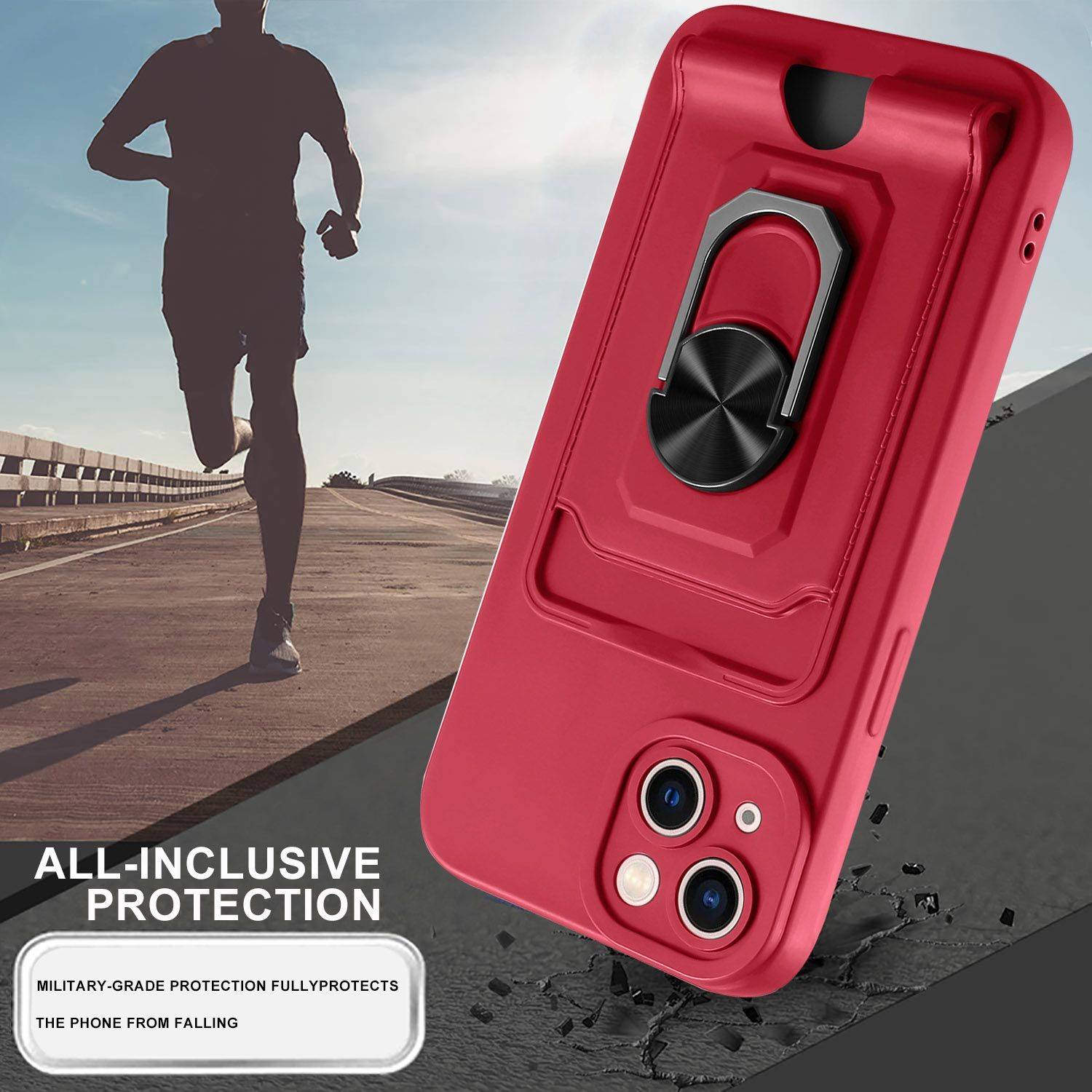 Hülle kompatibel mit Apple iPhone 14 Kunststoff Soft Handyhülle - Handy Case Rot