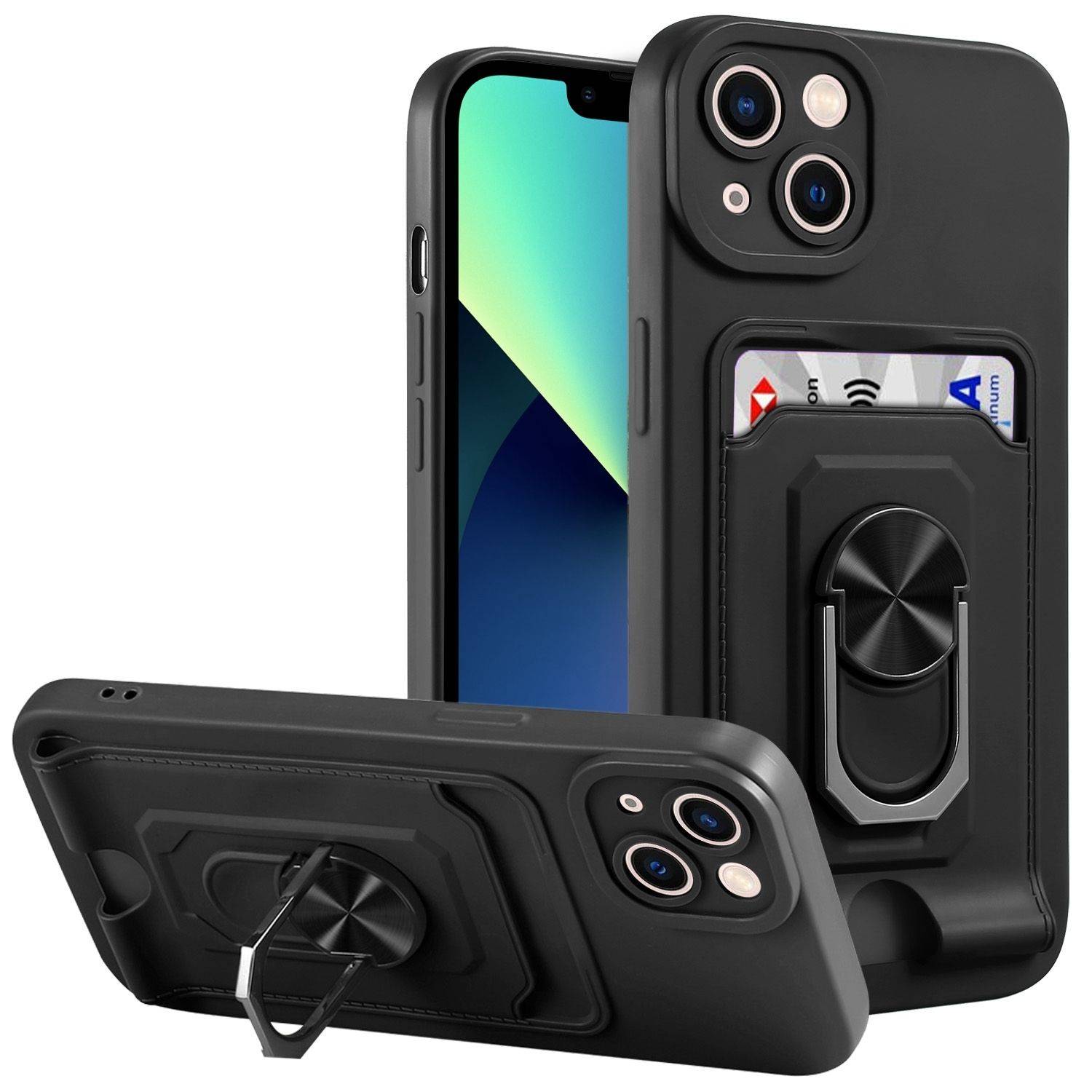 Hülle kompatibel mit Apple iPhone 14 Plus Kunststoff Soft Handyhülle - Handy Case Schwarz