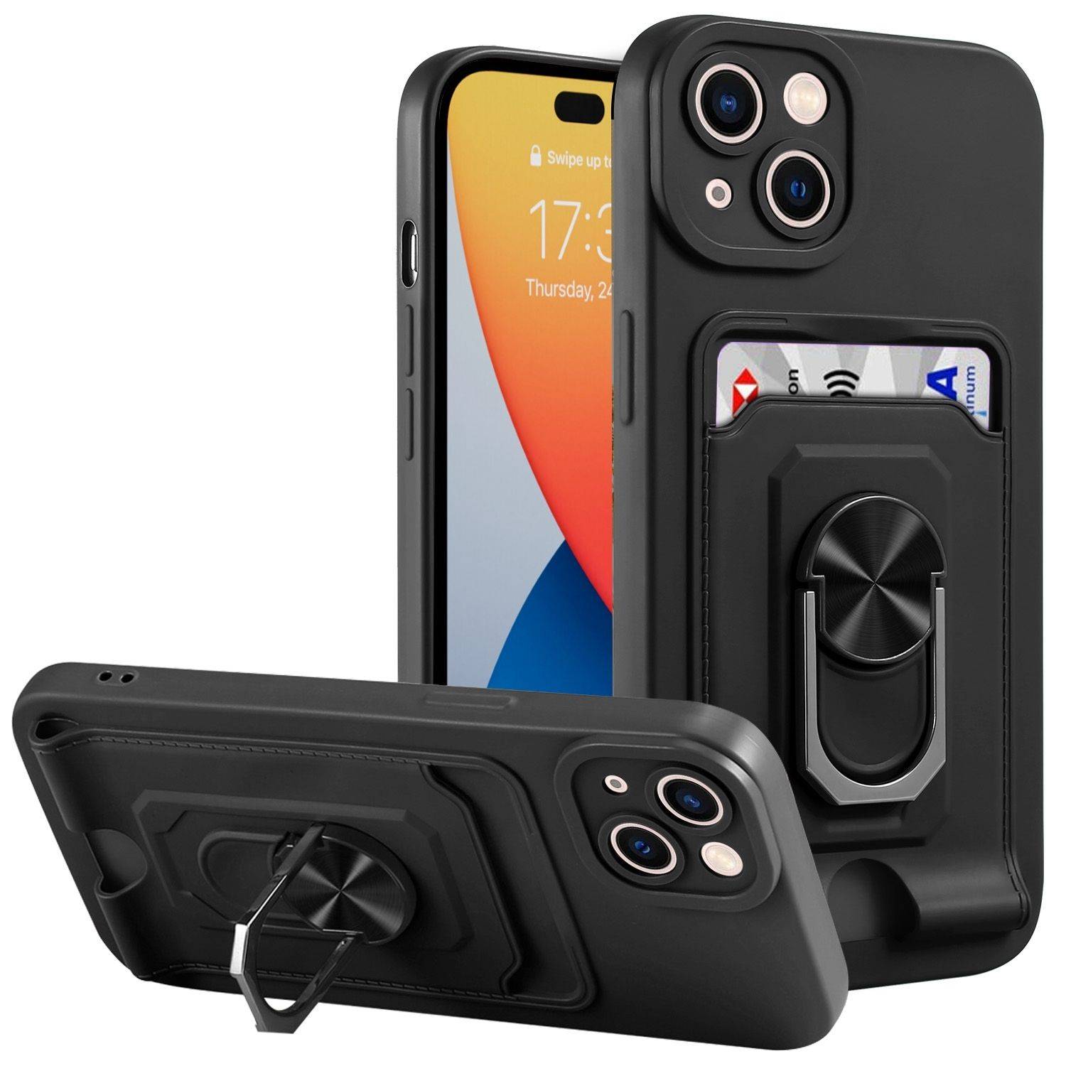 Hülle kompatibel mit Apple iPhone 14 Pro Kunststoff Soft Handyhülle - Handy Case Schwarz