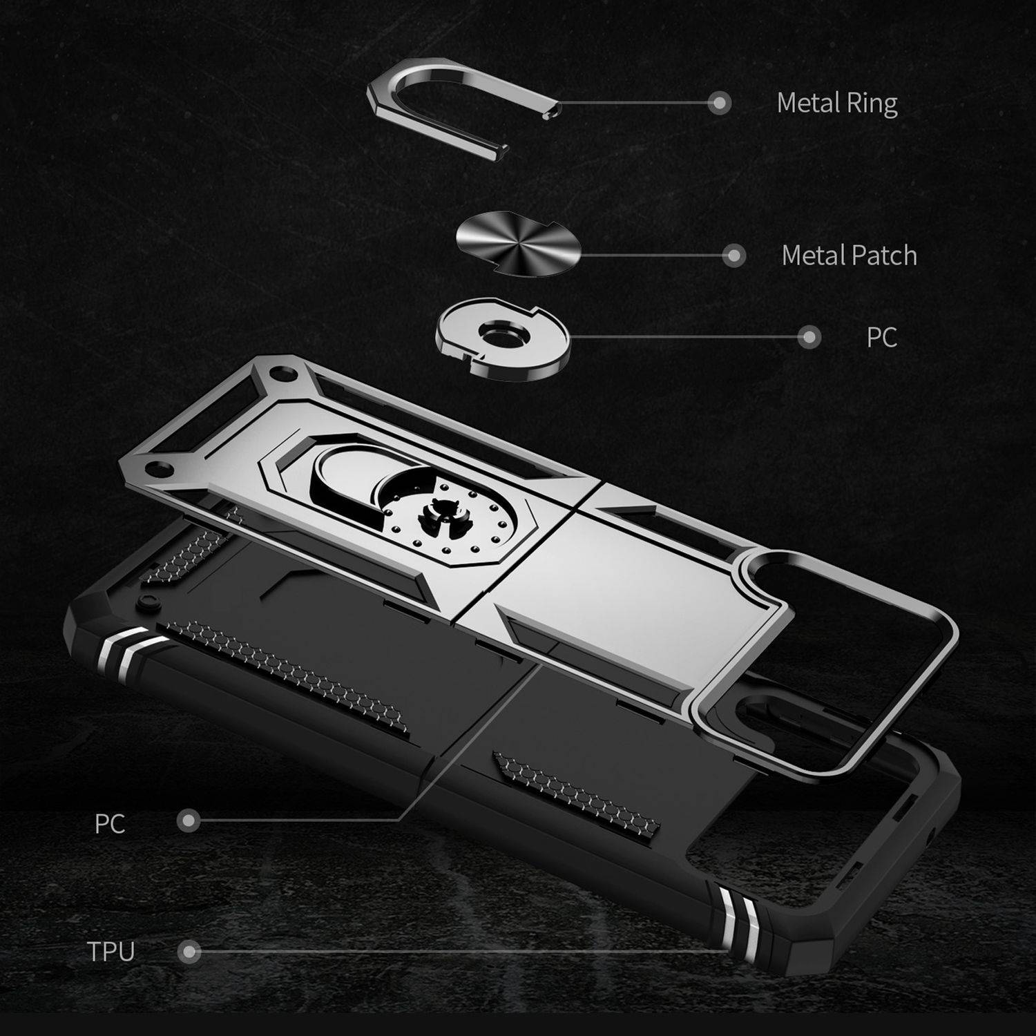 Hülle kompatibel mit Samsung Galaxy Z Flip4 5G Kunststoff Soft Handyhülle - Handy Case Silber