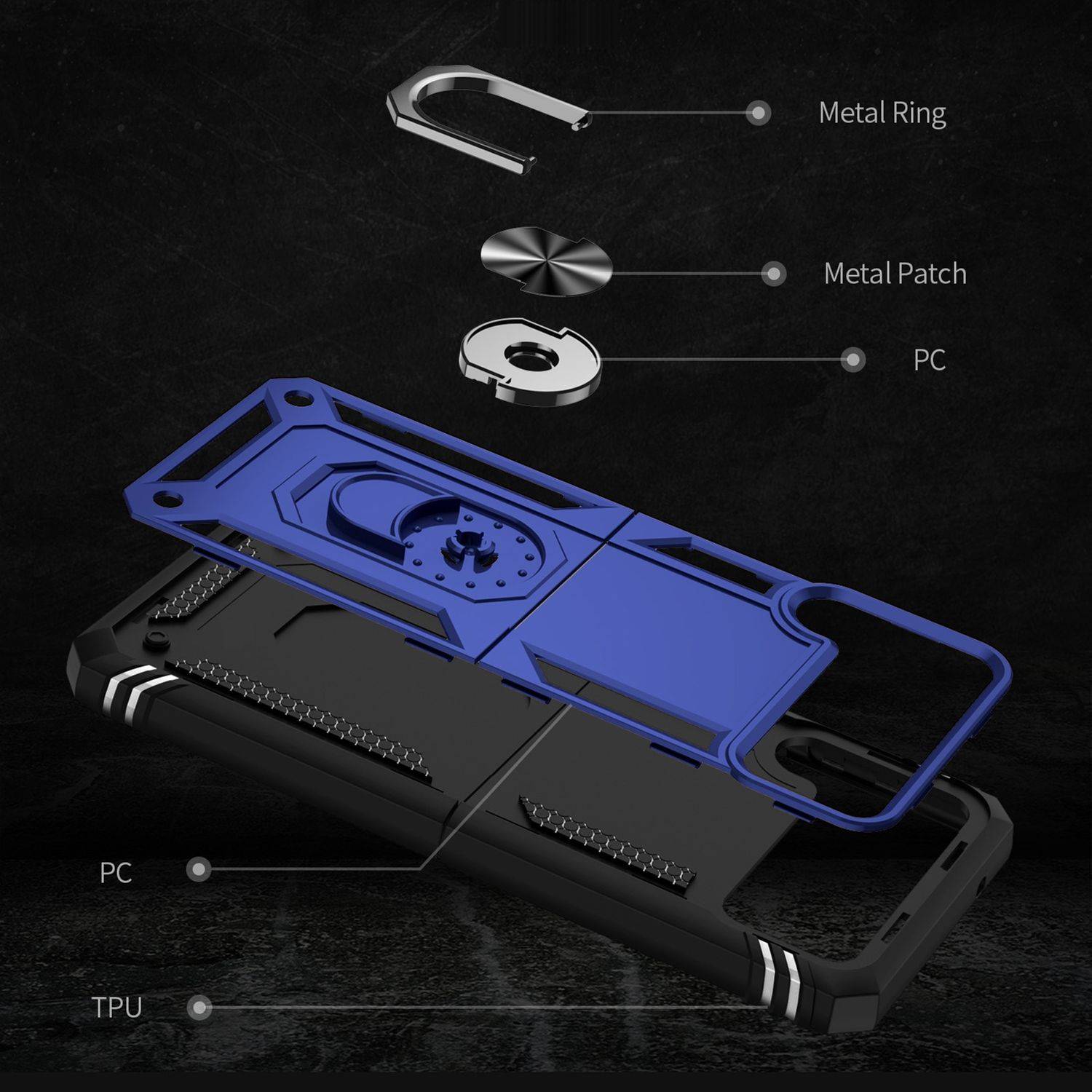 Hülle kompatibel mit Samsung Galaxy Z Flip4 5G Kunststoff Soft Handyhülle - Handy Case Blau