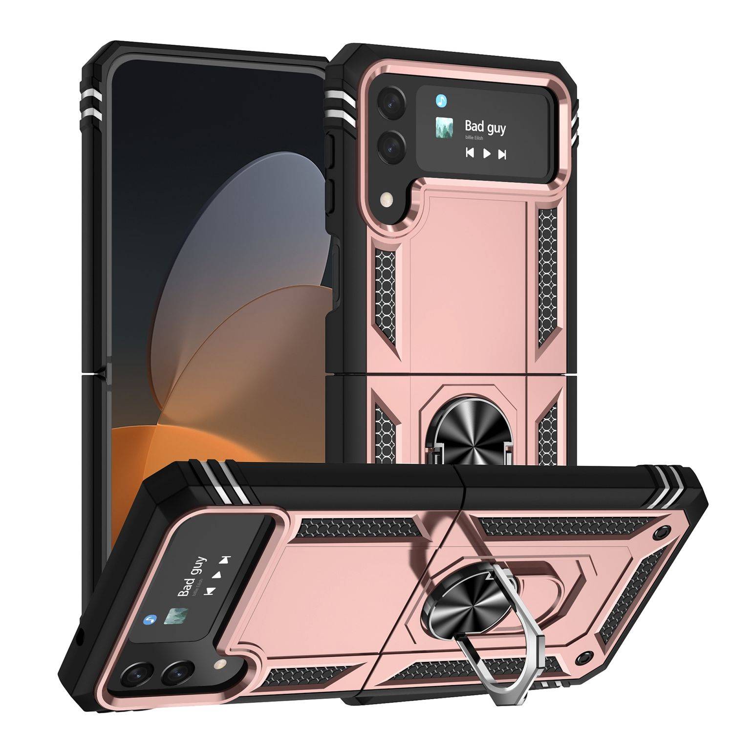 Hülle kompatibel mit Samsung Galaxy Z Flip4 5G Kunststoff Soft Handyhülle - Handy Case Roségold