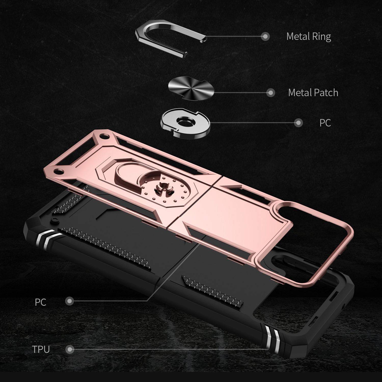 Hülle kompatibel mit Samsung Galaxy Z Flip4 5G Kunststoff Soft Handyhülle - Handy Case Roségold