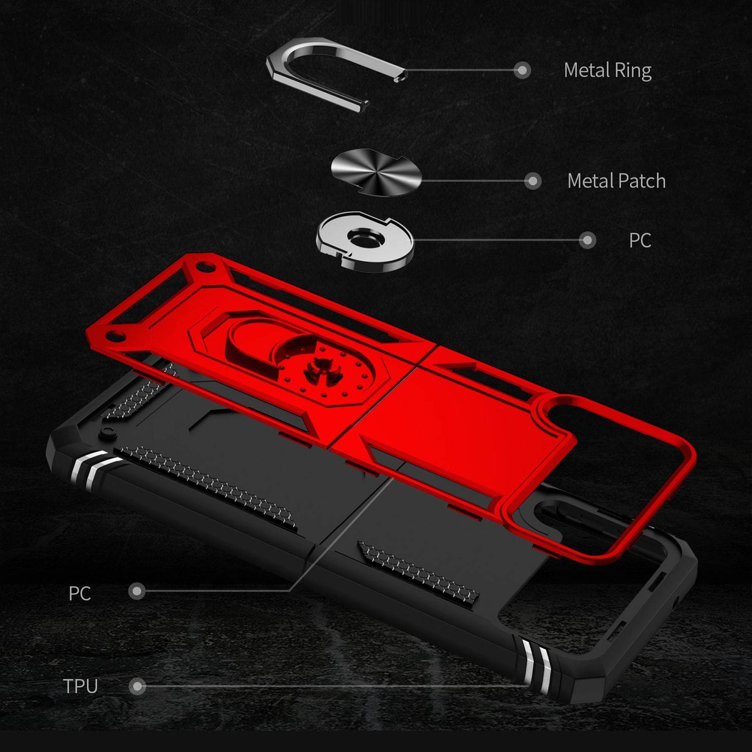 Hülle kompatibel mit Samsung Galaxy Z Flip4 5G Kunststoff Soft Handyhülle - Handy Case Rot