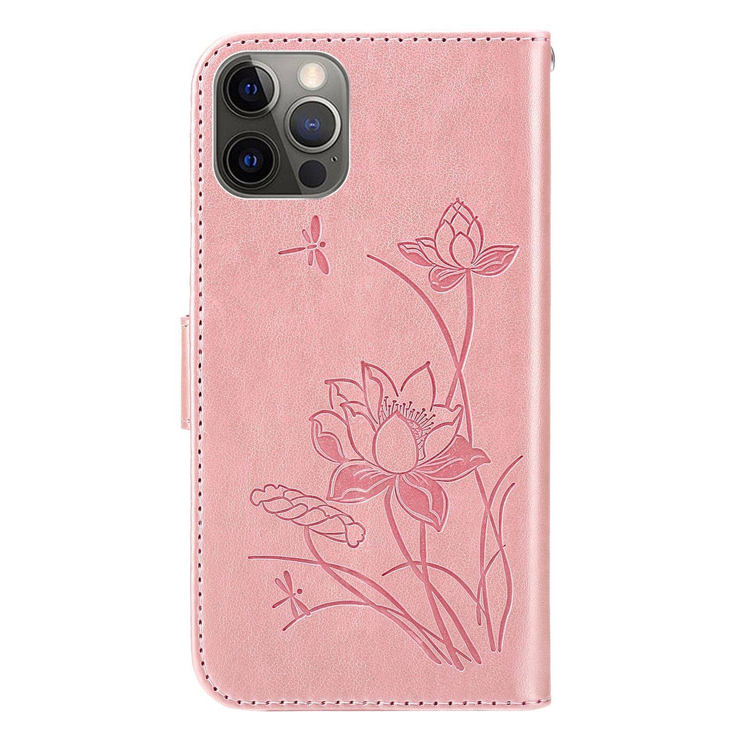 Hülle kompatibel mit Apple iPhone 14 Pro Max Kunstleder Handyhülle - Handy Case Rosa