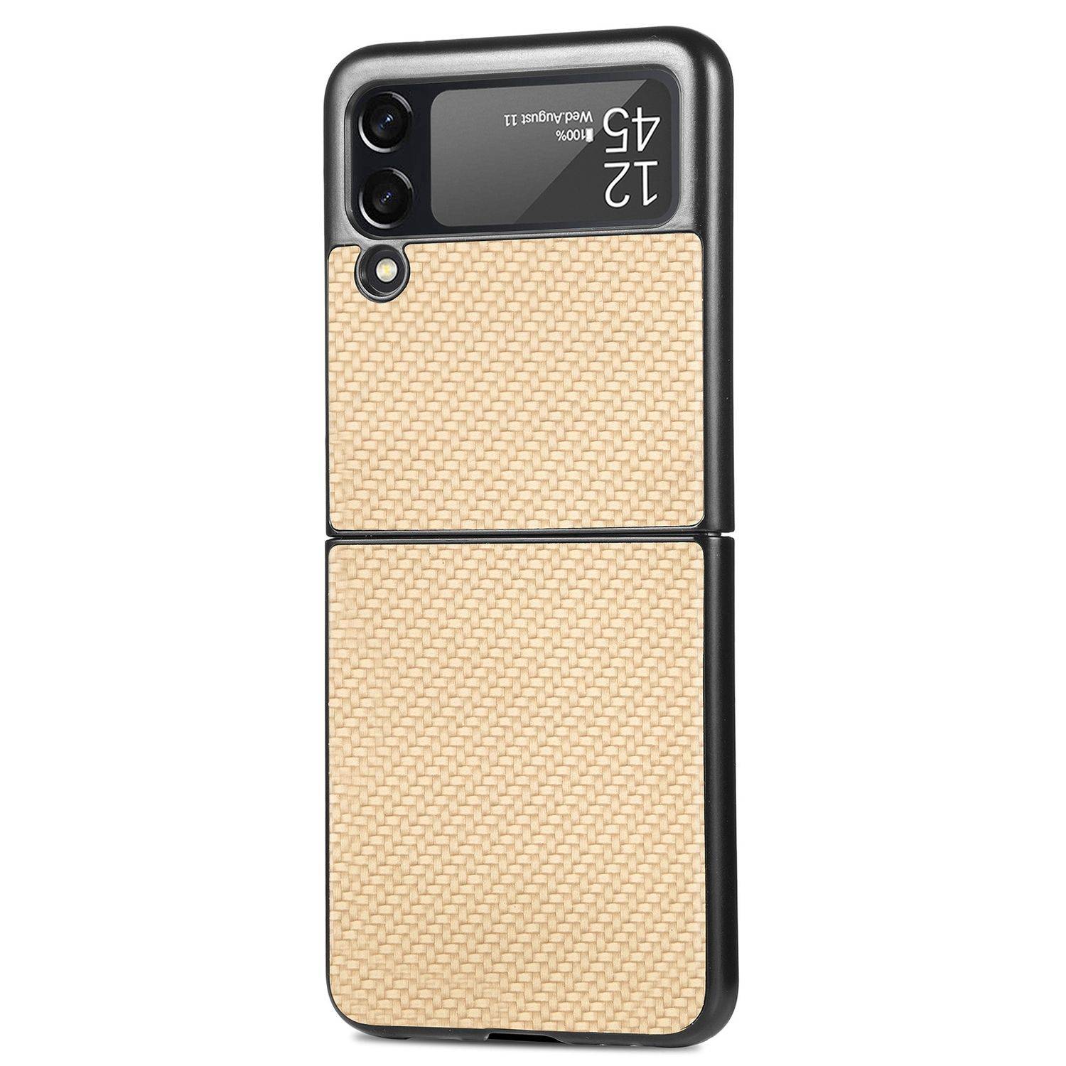 Hülle kompatibel mit Samsung Galaxy Z Flip4 5G Kunststoff Soft Handyhülle - Handy Case Khaki