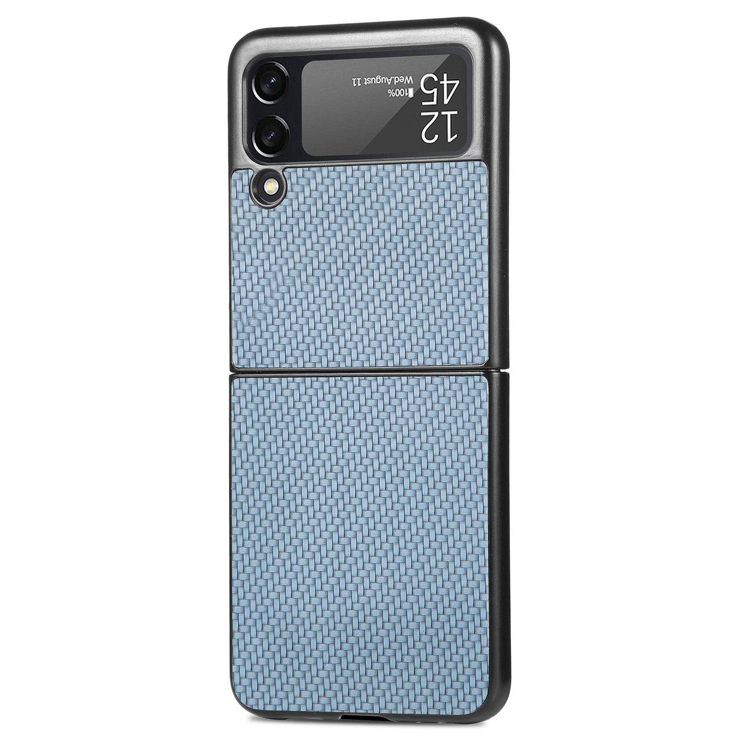 Hülle kompatibel mit Samsung Galaxy Z Flip4 5G Kunststoff Soft Handyhülle - Handy Case Blau