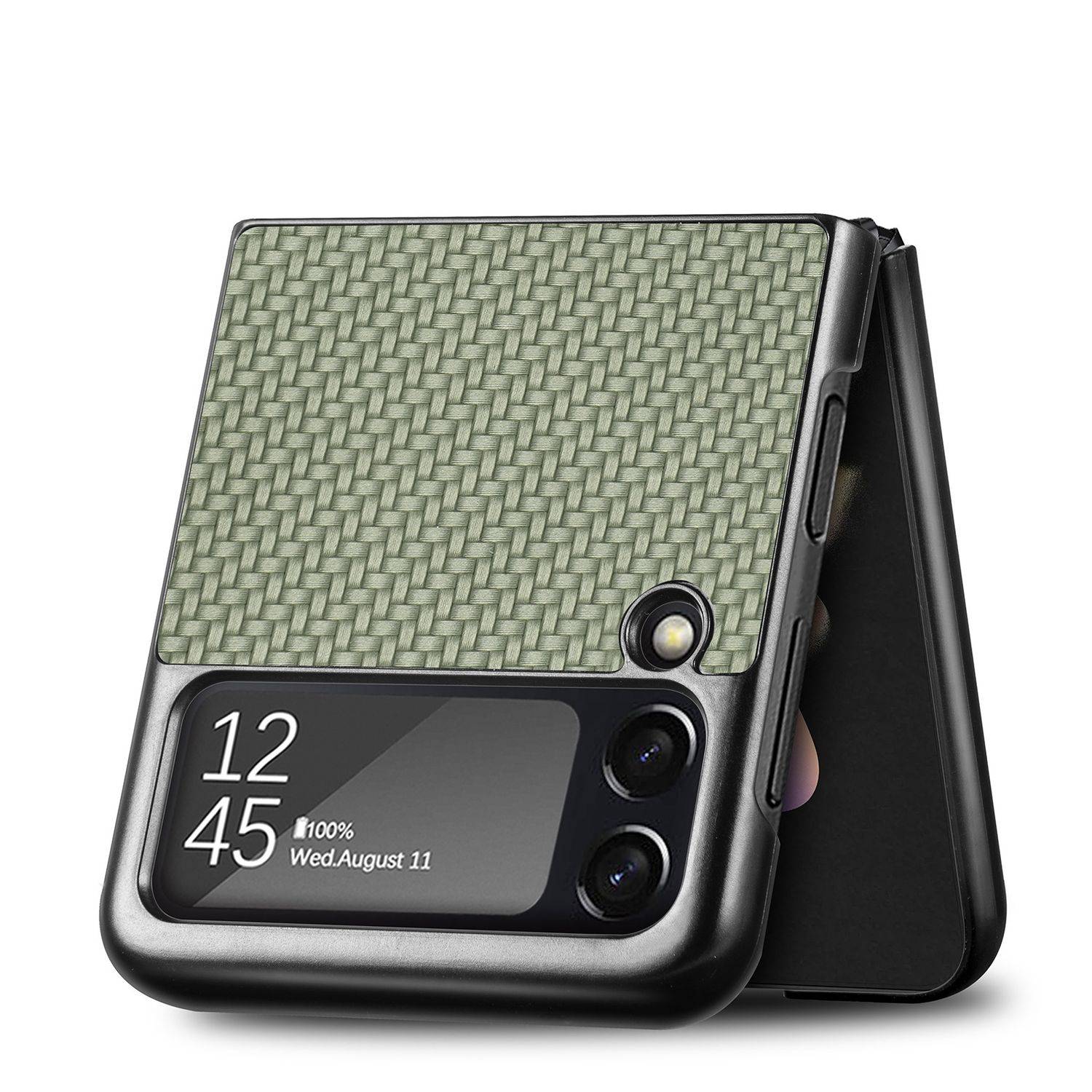 Hülle kompatibel mit Samsung Galaxy Z Flip4 5G Kunststoff Soft Handyhülle - Handy Case Grün