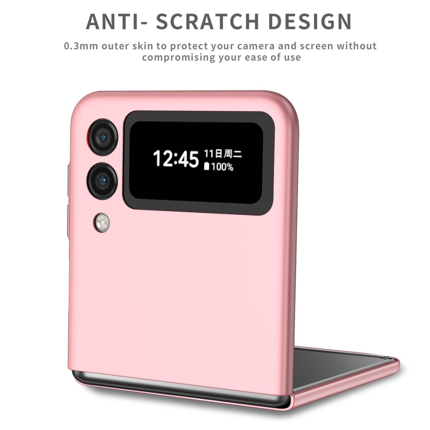 Hülle kompatibel mit Samsung Galaxy Z Flip4 5G Kunststoff Soft Handyhülle - Handy Case Rosa