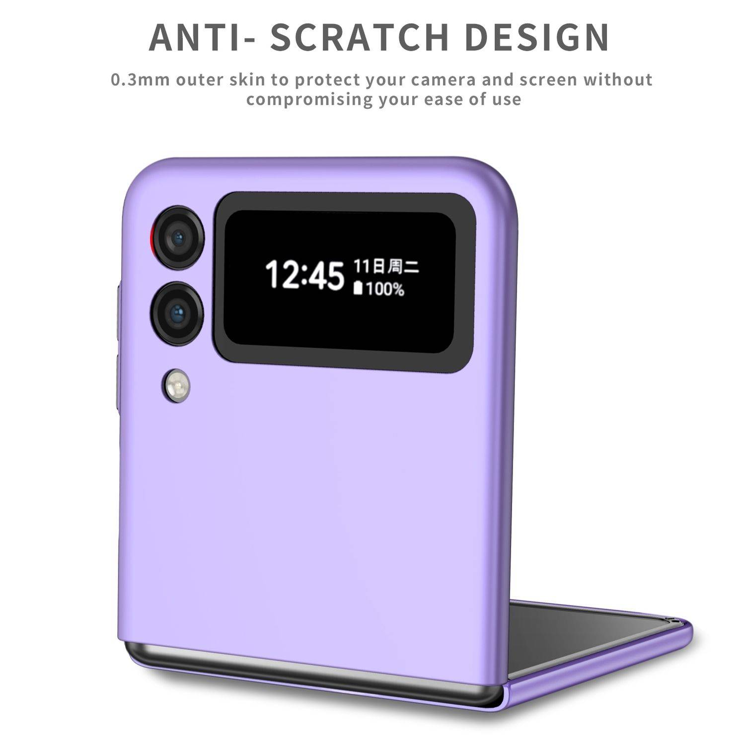 Hülle kompatibel mit Samsung Galaxy Z Flip4 5G Kunststoff Soft Handyhülle - Handy Case Violett