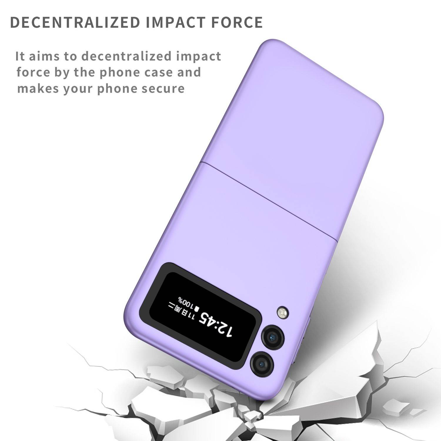 Hülle kompatibel mit Samsung Galaxy Z Flip4 5G Kunststoff Soft Handyhülle - Handy Case Violett