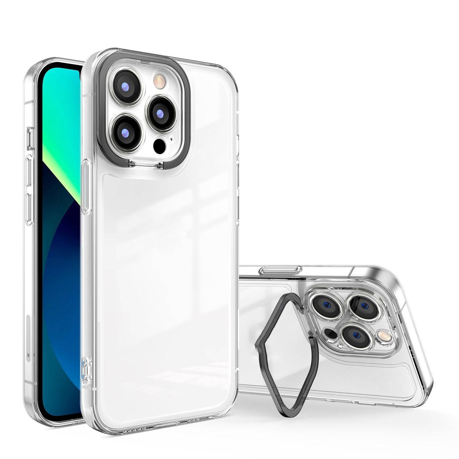Hülle kompatibel mit Apple iPhone 14 Pro Kunststoff Soft Handyhülle - Handy Case Schwarz