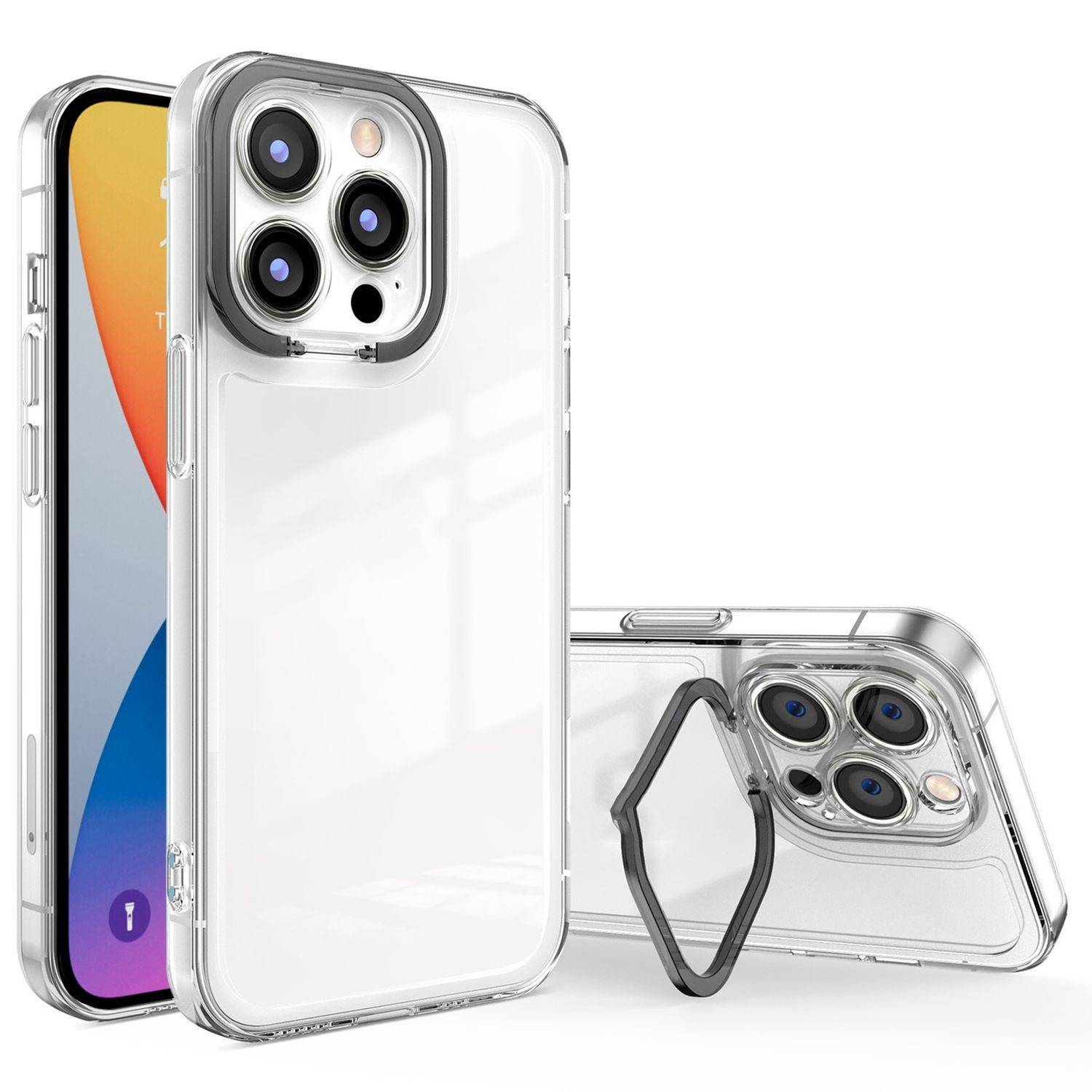 Hülle kompatibel mit Apple iPhone 14 Pro Max Kunststoff Soft Handyhülle - Handy Case Schwarz