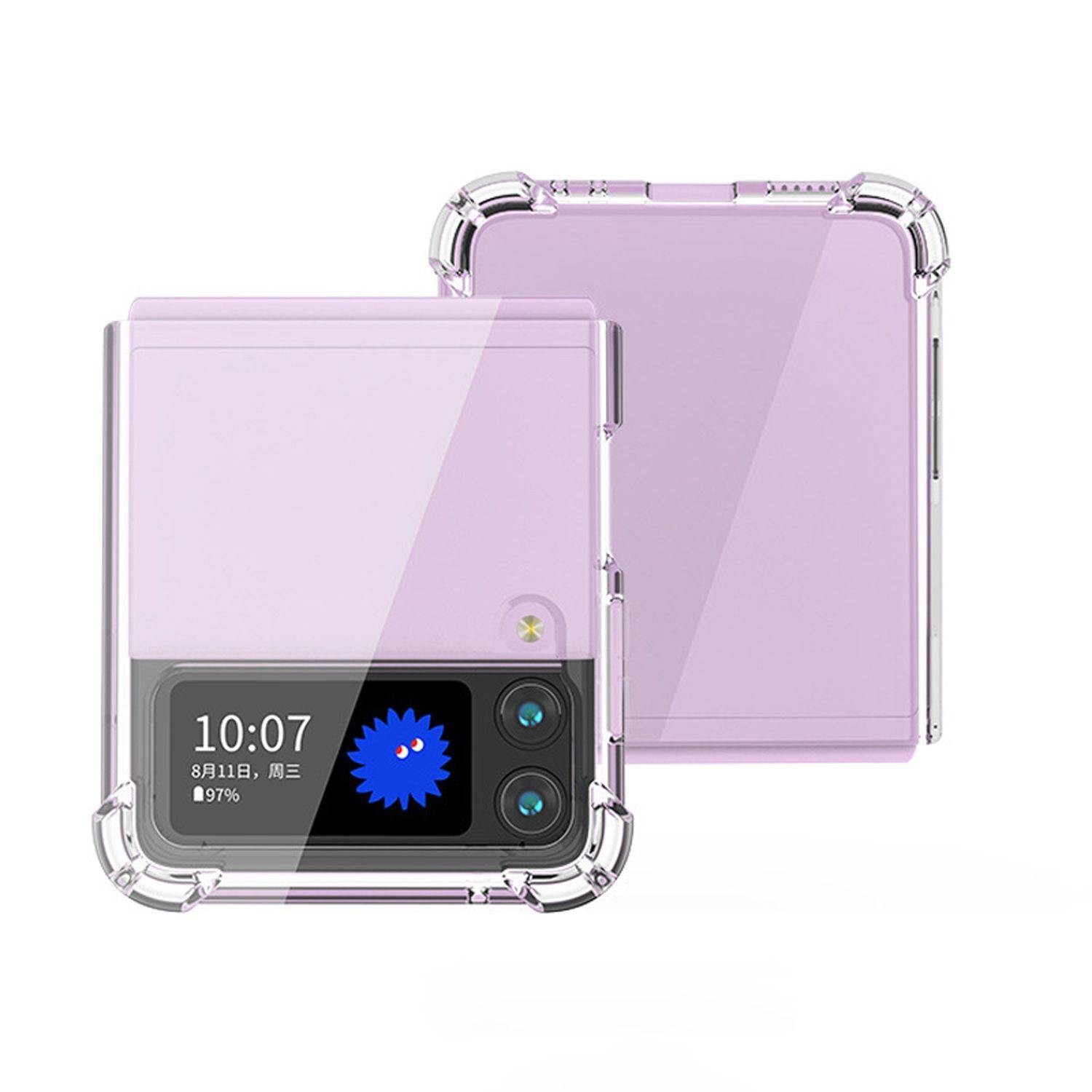Hülle kompatibel mit Samsung Galaxy Z Flip4 5G Kunststoff Soft Handyhülle - Handy Case Transparent