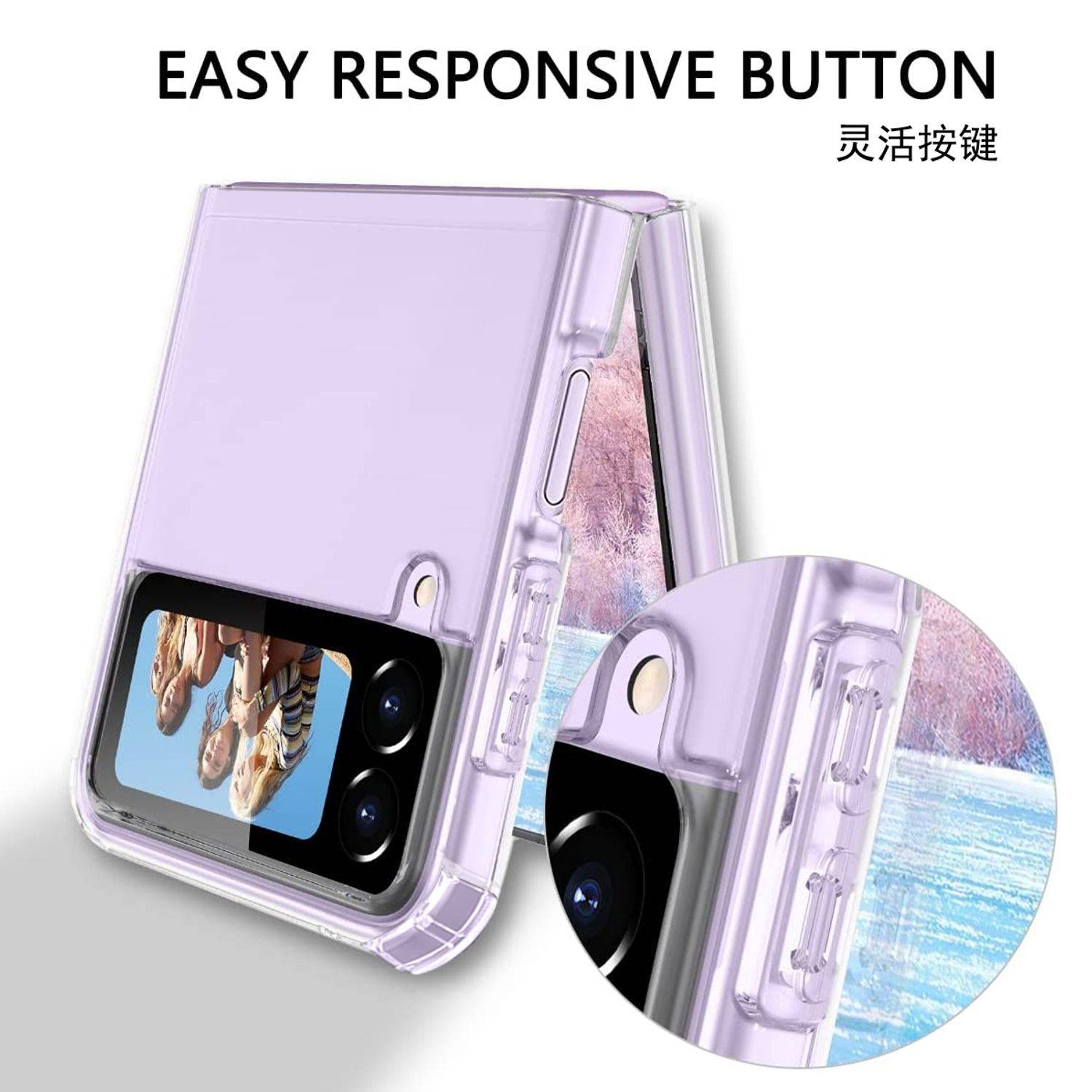 Hülle kompatibel mit Samsung Galaxy Z Flip4 5G Kunststoff Soft Handyhülle - Handy Case Transparent