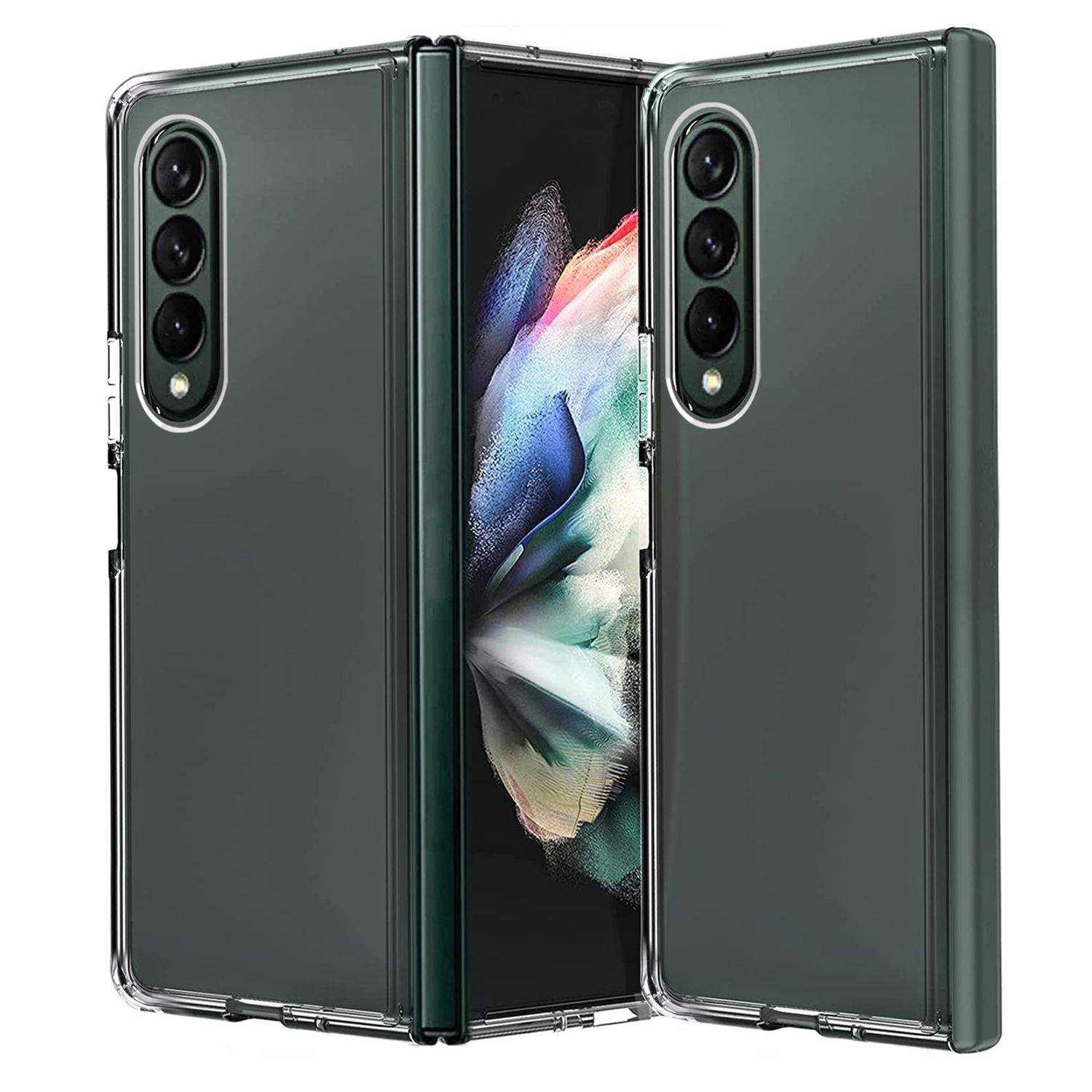 Hülle kompatibel mit Samsung Galaxy Z Fold4 5G Kunststoff Soft Handyhülle - Handy Case Transparent
