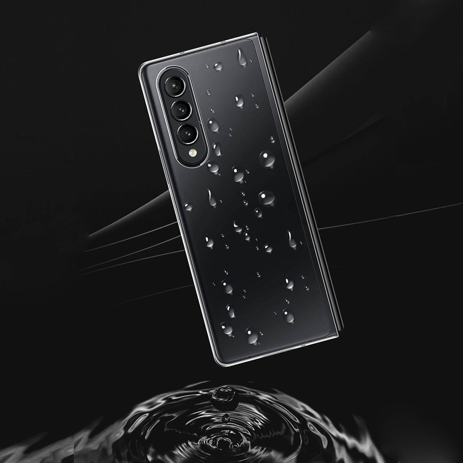 Hülle kompatibel mit Samsung Galaxy Z Fold4 5G Kunststoff Soft Handyhülle - Handy Case Transparent
