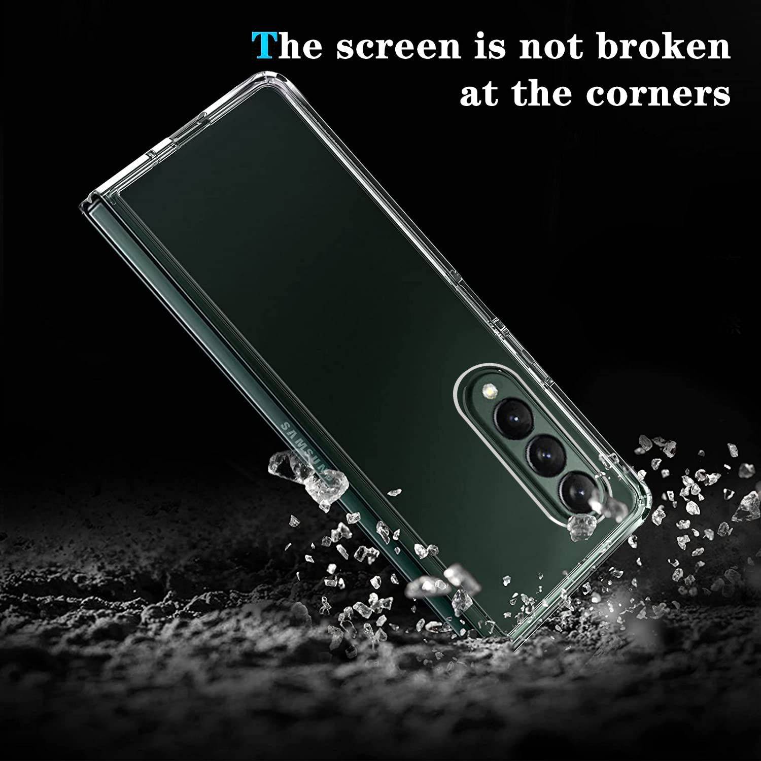 Hülle kompatibel mit Samsung Galaxy Z Fold4 5G Kunststoff Soft Handyhülle - Handy Case Transparent