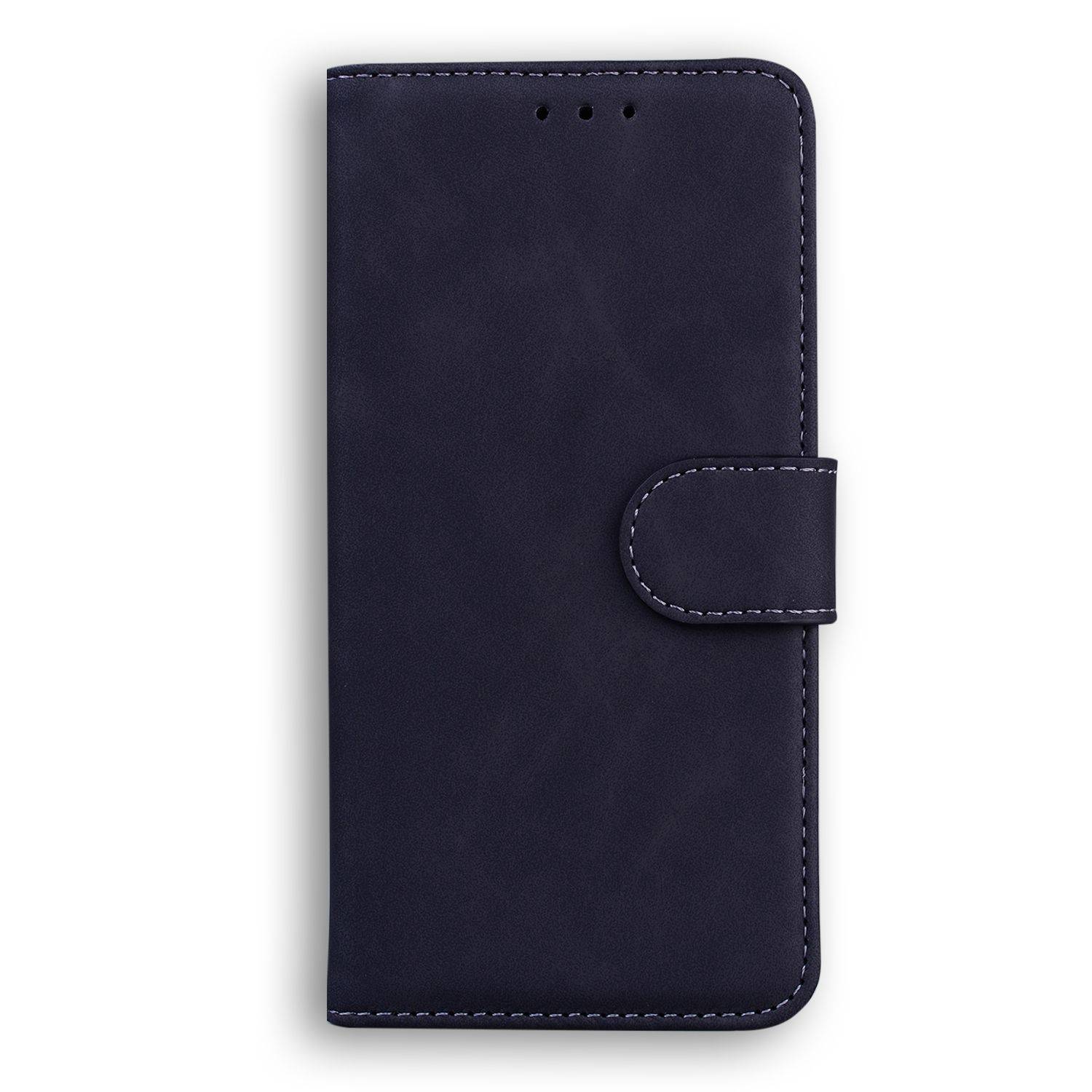 Hülle kompatibel mit Motorola Moto G62 5G Kunstleder Handyhülle - Handy Case Schwarz
