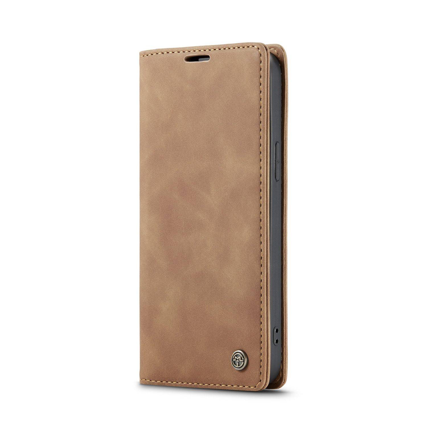 Hülle kompatibel mit Apple iPhone 14 Plus Kunstleder Handyhülle - Handy Case Braun