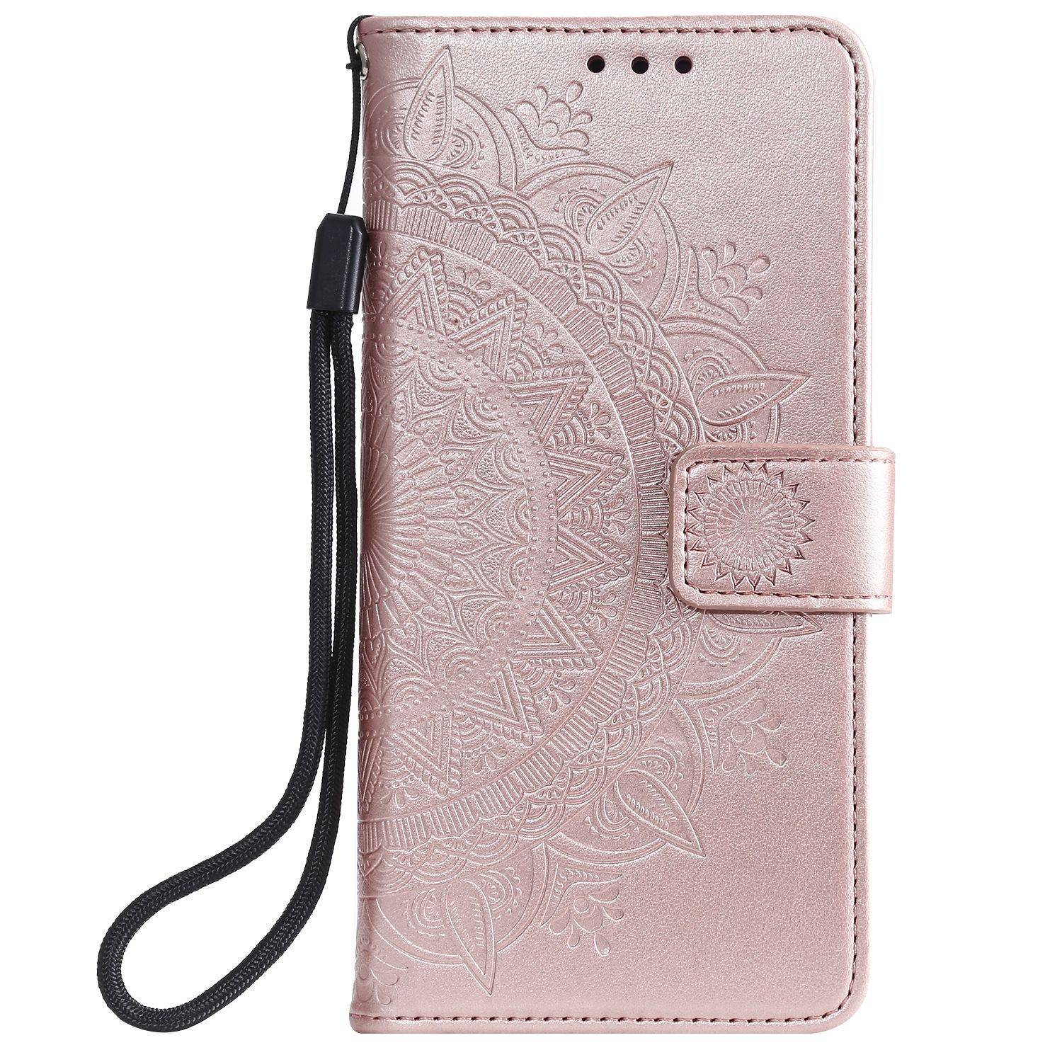 Hülle kompatibel mit Apple iPhone 14 Pro Max Kunstleder Handyhülle - Handy Case Roségold