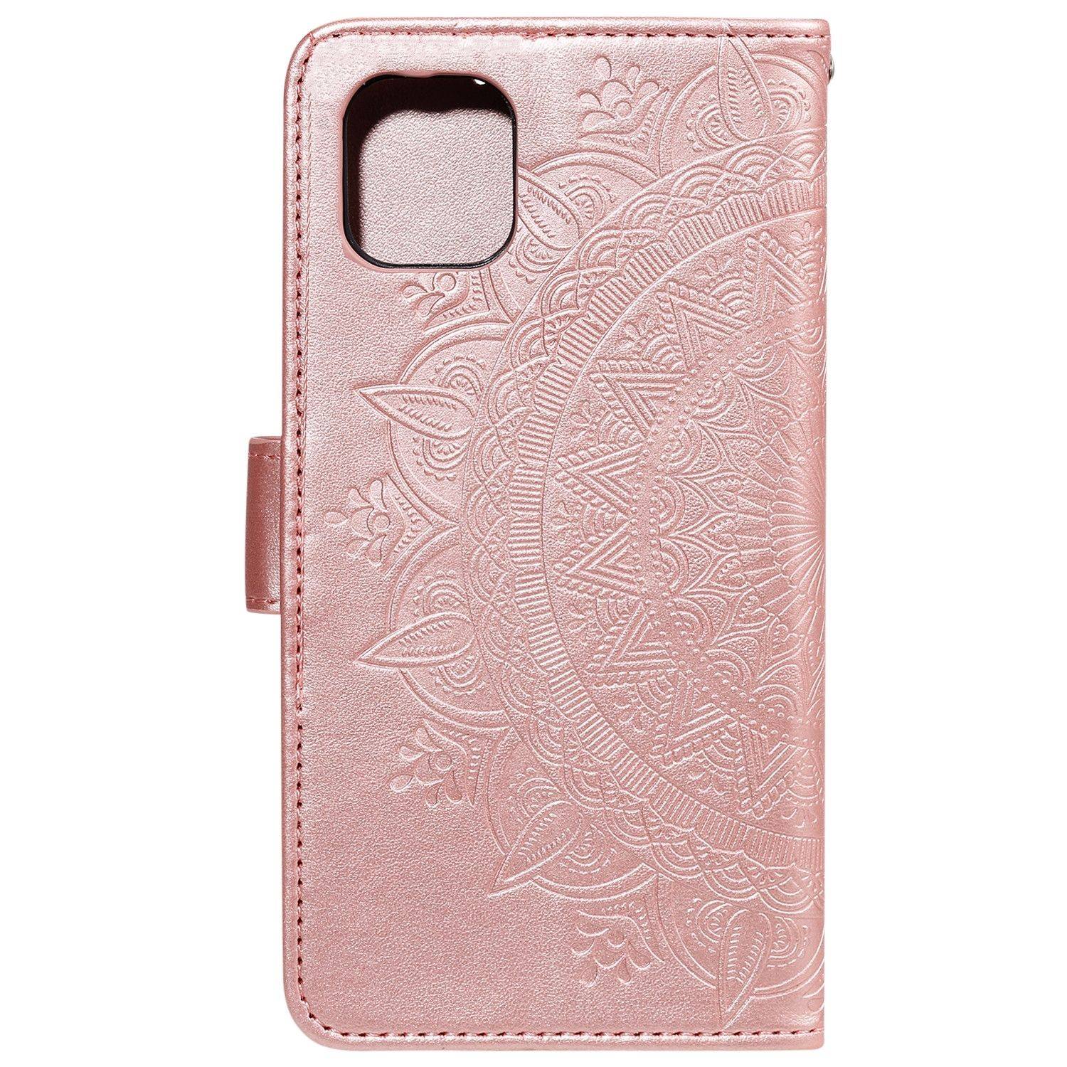 Hülle kompatibel mit Apple iPhone 14 Pro Max Kunstleder Handyhülle - Handy Case Roségold