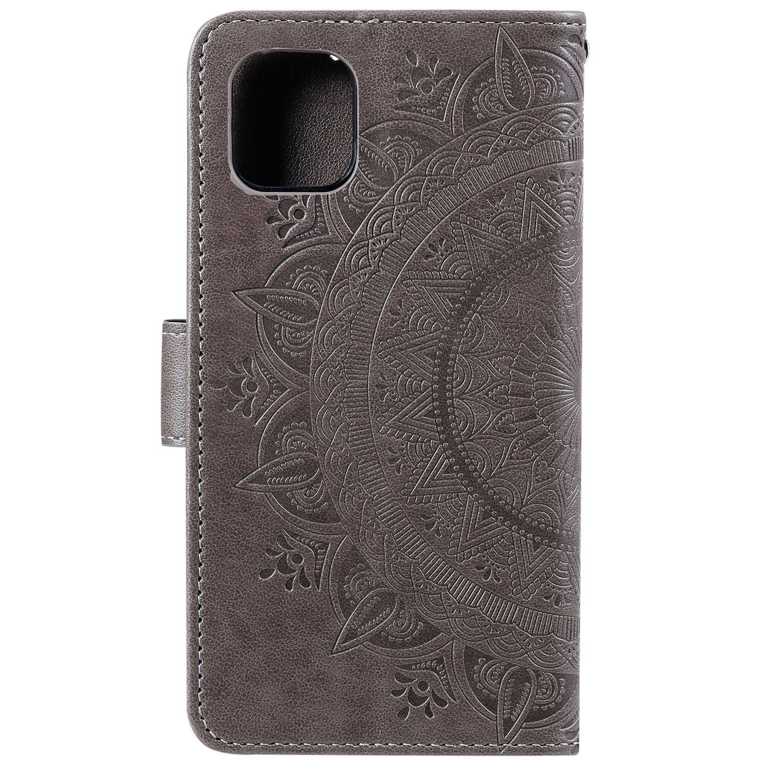Hülle kompatibel mit Apple iPhone 14 Pro Kunstleder Handyhülle - Handy Case Grau