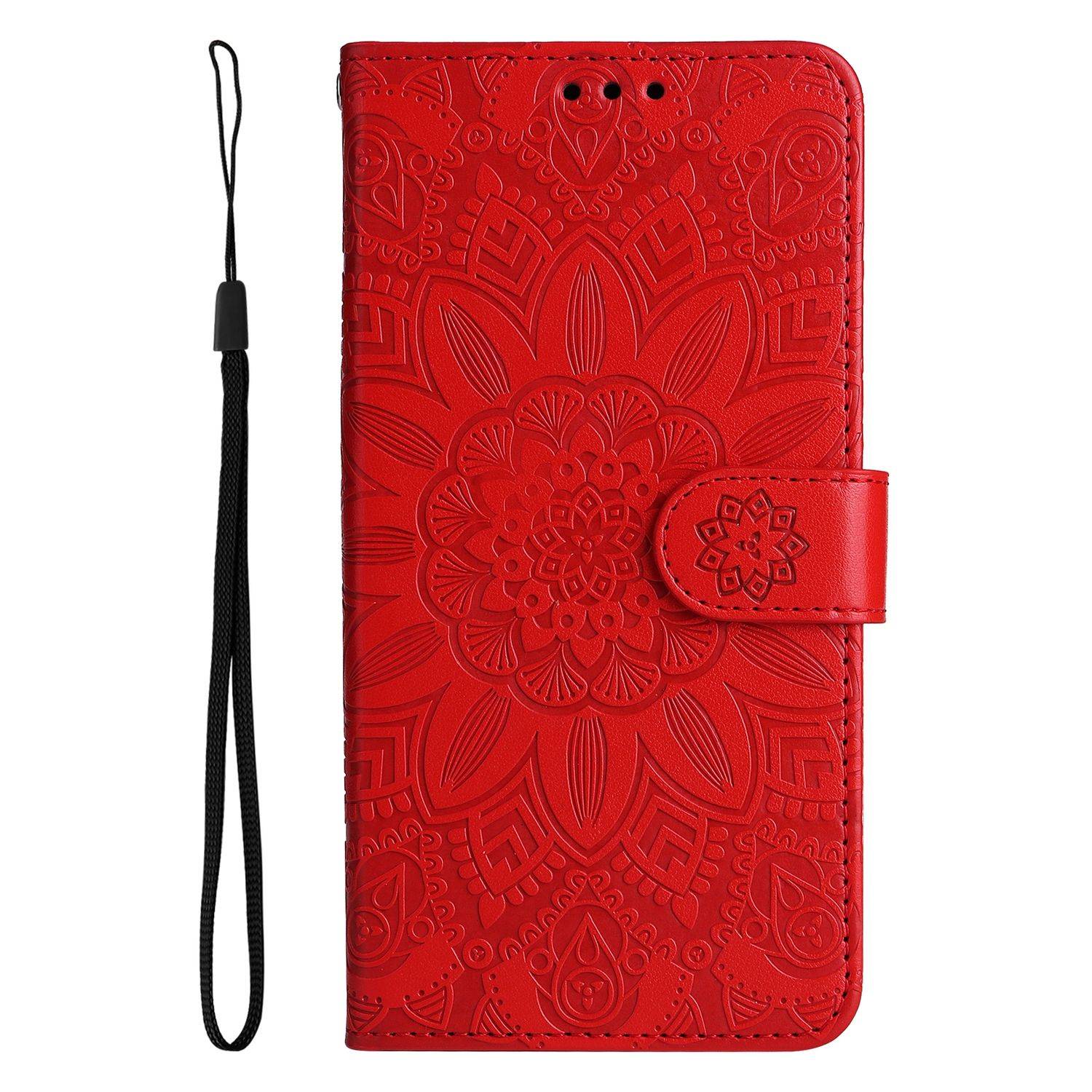Hülle kompatibel mit Apple iPhone 14 Pro Max Kunstleder Handyhülle - Handy Case Rot
