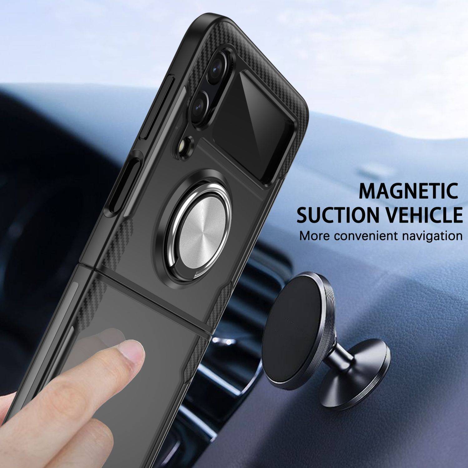 Hülle kompatibel mit Samsung Galaxy Z Flip4 5G Kunststoff Soft Handyhülle - Handy Case Rot