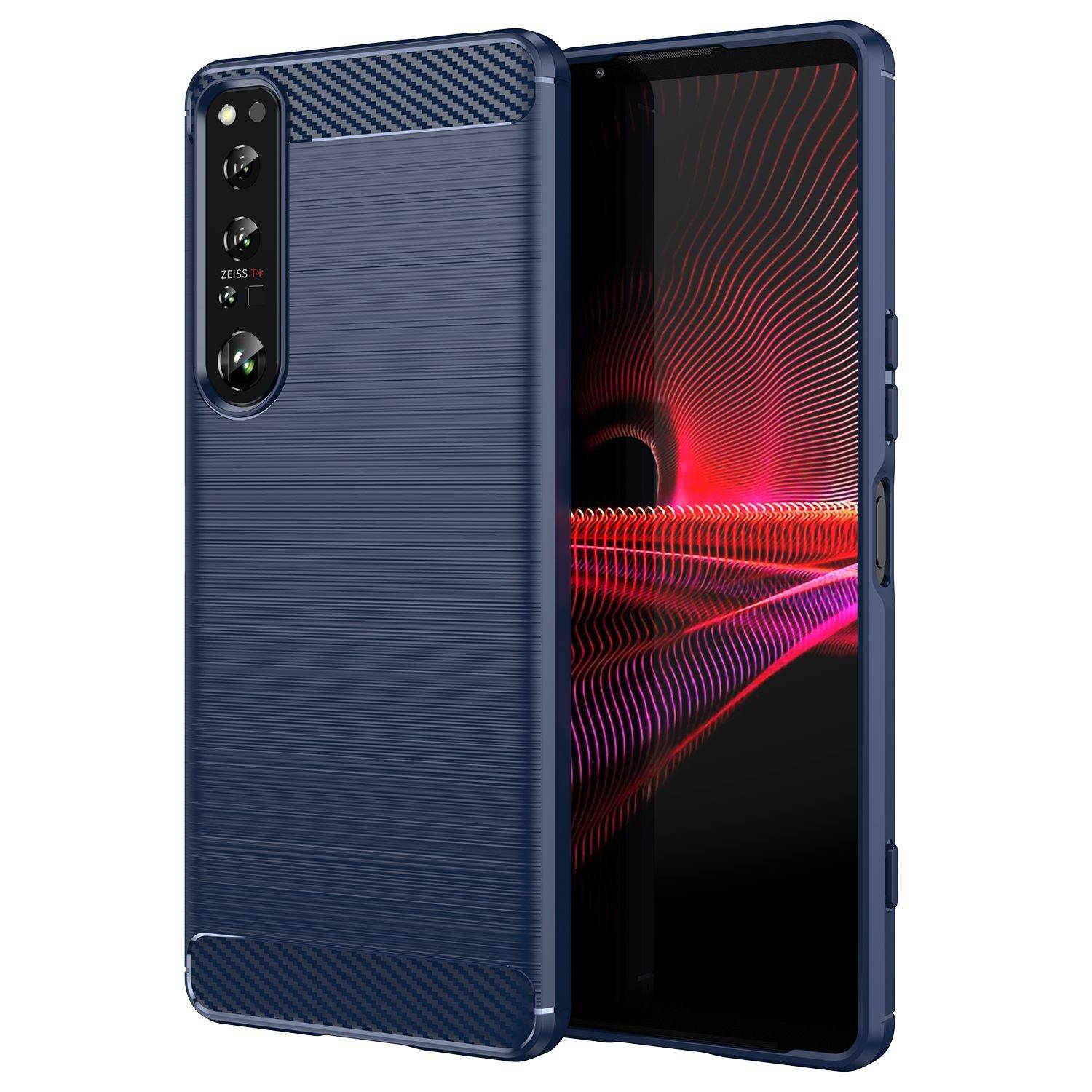 Hülle kompatibel mit Sony Xperia 1 IV Kunststoff Soft Handyhülle - Handy Case Blau