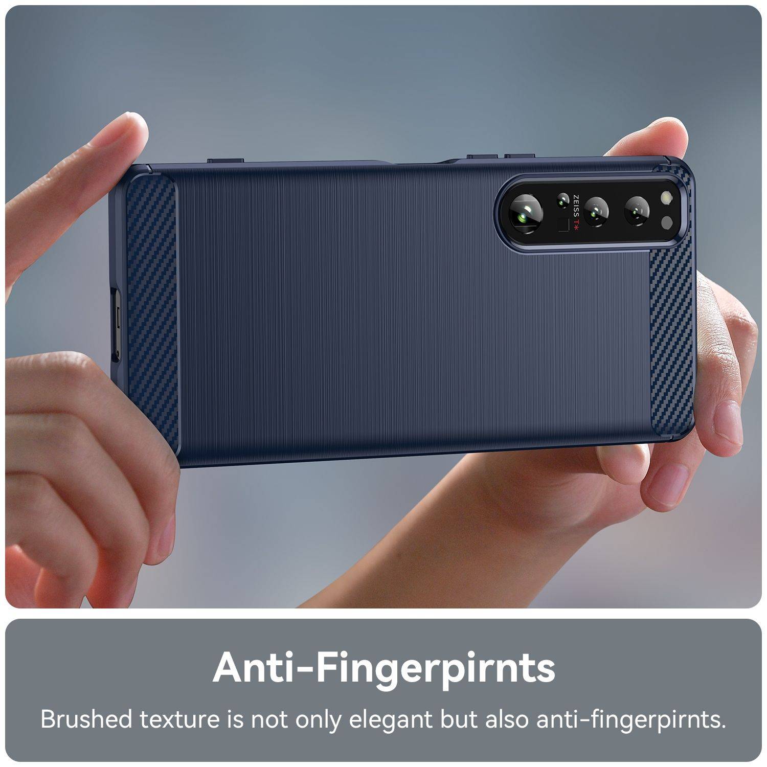 Hülle kompatibel mit Sony Xperia 1 IV Kunststoff Soft Handyhülle - Handy Case Blau