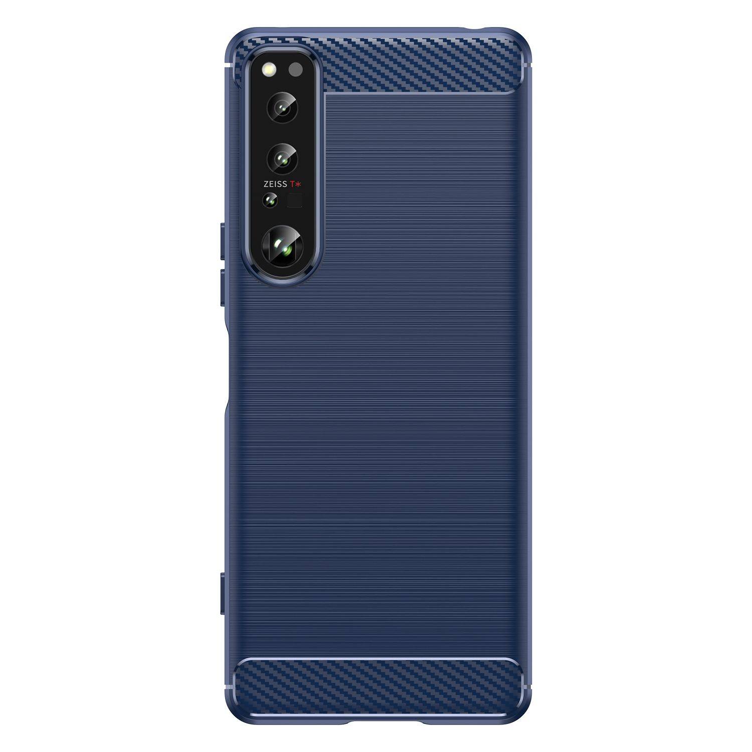 Hülle kompatibel mit Sony Xperia 1 IV Kunststoff Soft Handyhülle - Handy Case Blau