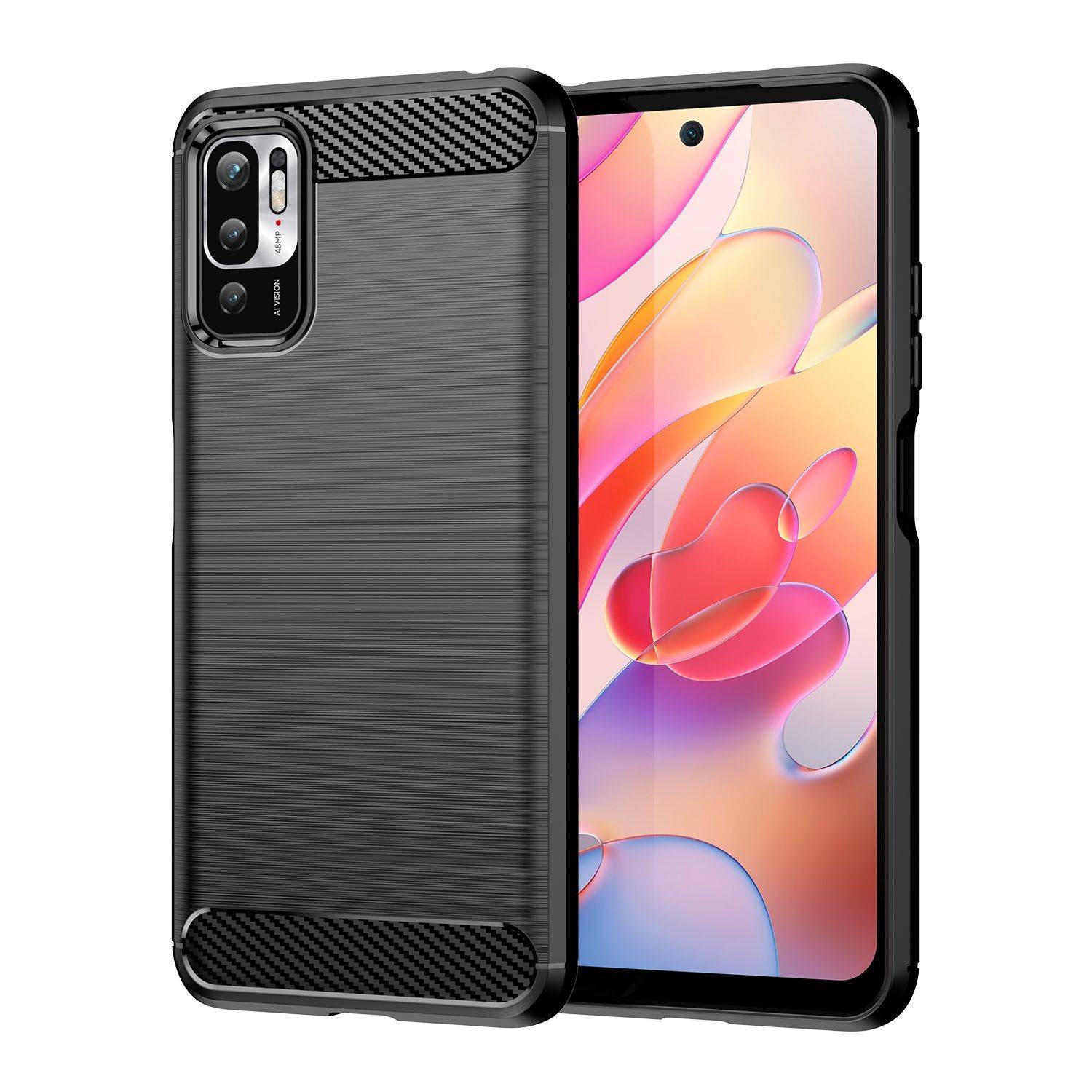 Hülle kompatibel mit Xiaomi Poco M3 Pro 5G Kunststoff Soft Handyhülle - Handy Case Schwarz