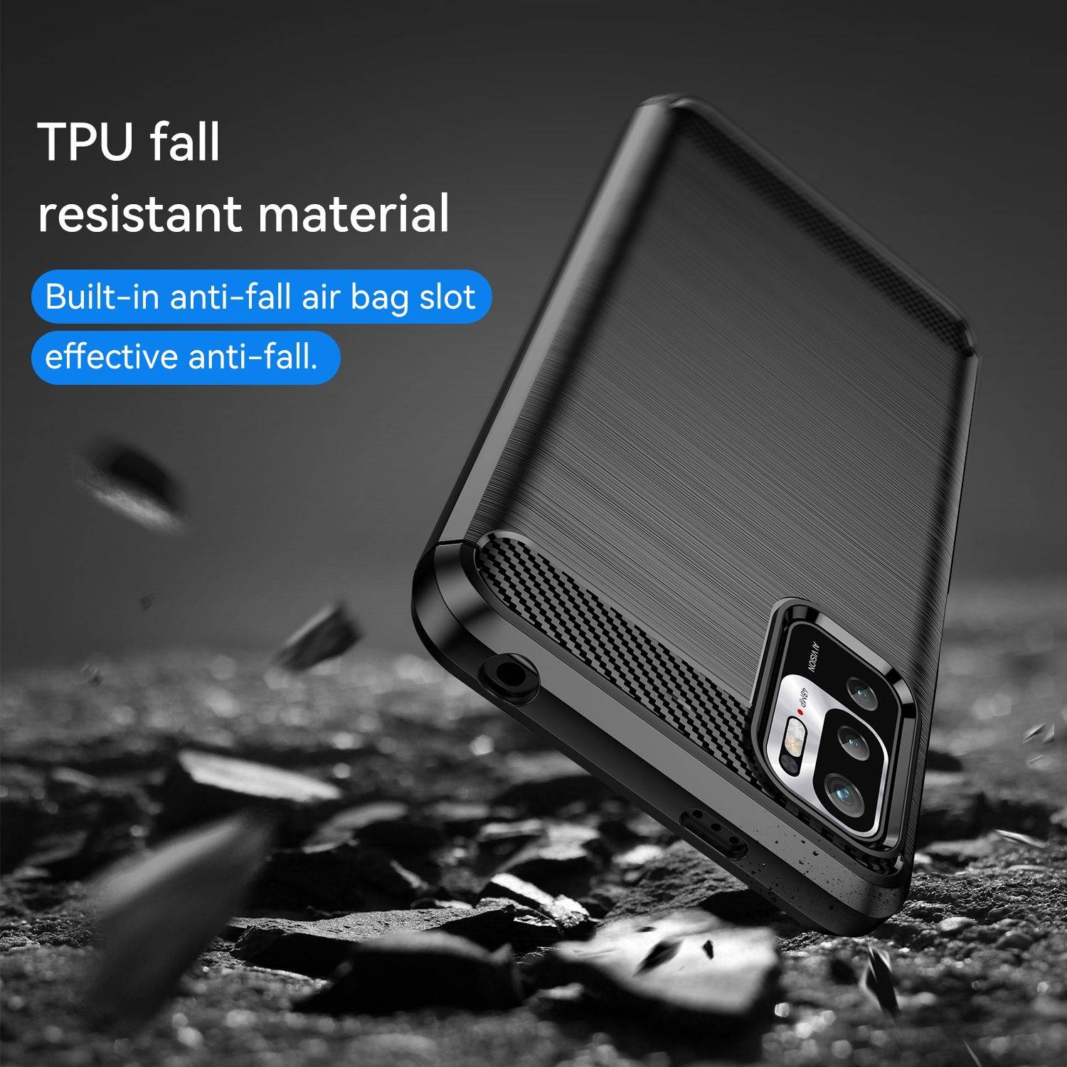 Hülle kompatibel mit Xiaomi Poco M3 Pro 5G Kunststoff Soft Handyhülle - Handy Case Schwarz