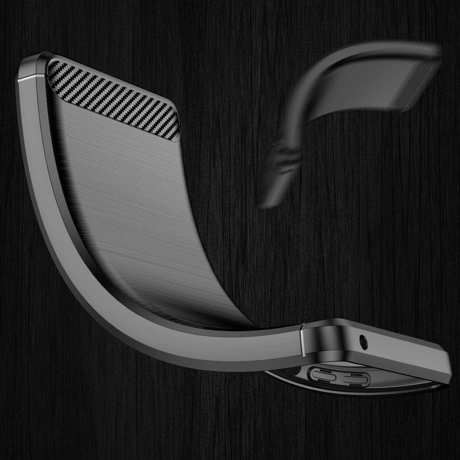Hülle kompatibel mit Xiaomi Poco M3 Pro 5G Kunststoff Soft Handyhülle - Handy Case Schwarz