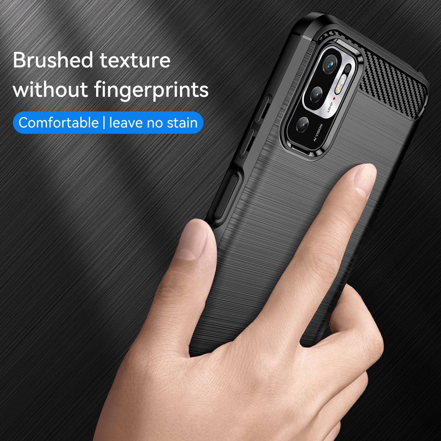 Hülle kompatibel mit Xiaomi Poco M3 Pro 5G Kunststoff Soft Handyhülle - Handy Case Schwarz