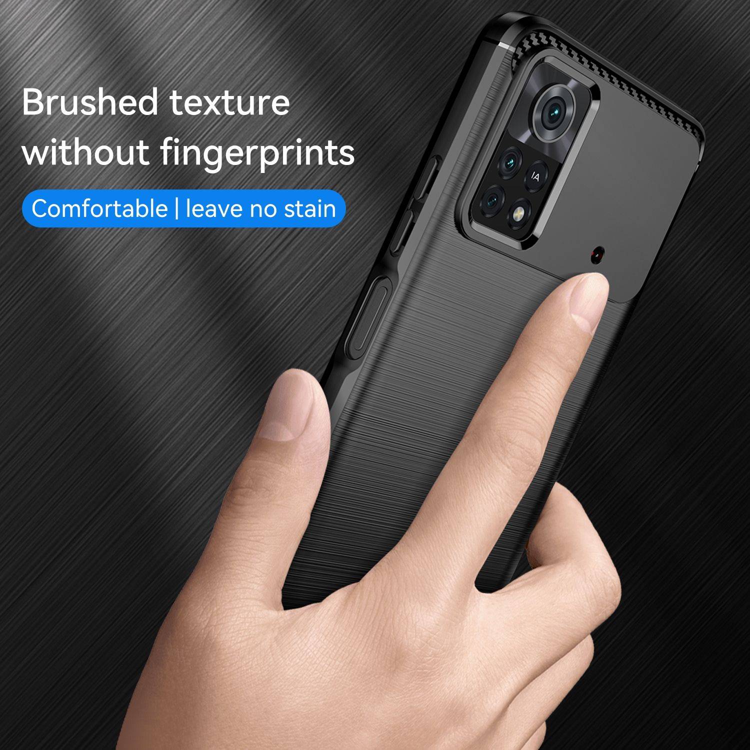 Hülle kompatibel mit Xiaomi Poco X4 Pro 5G Kunststoff Soft Handyhülle - Handy Case Schwarz