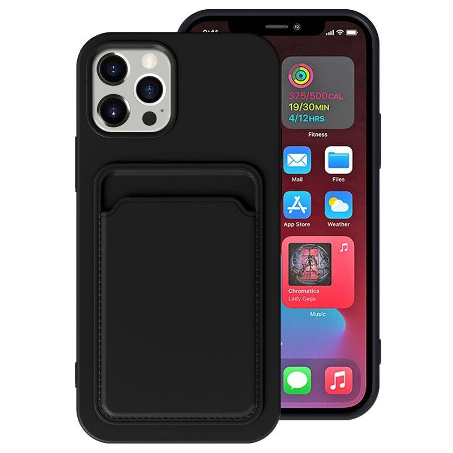 Hülle kompatibel mit Apple iPhone 12 Pro Max Kunststoff Soft Handyhülle - Handy Case Schwarz