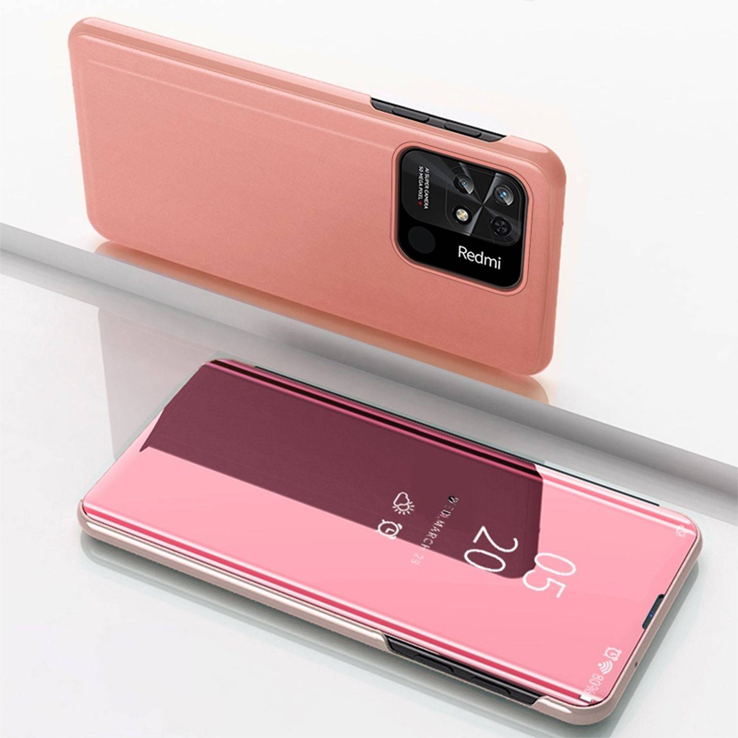 Hülle kompatibel mit Xiaomi Redmi 10C Kunststoff Full Cover Handyhülle - Case Roségold