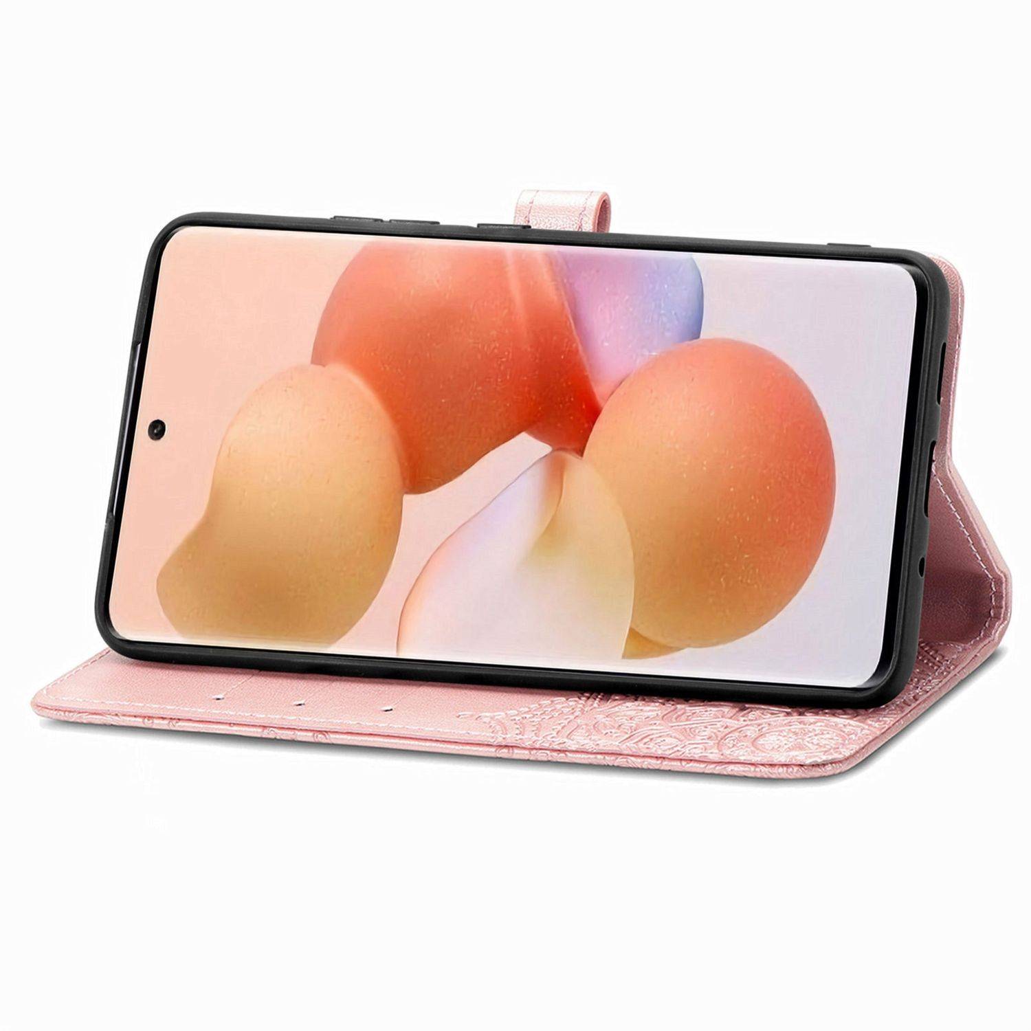 Hülle kompatibel mit Xiaomi 12 Lite Kunstleder Handyhülle - Handy Case Roségold