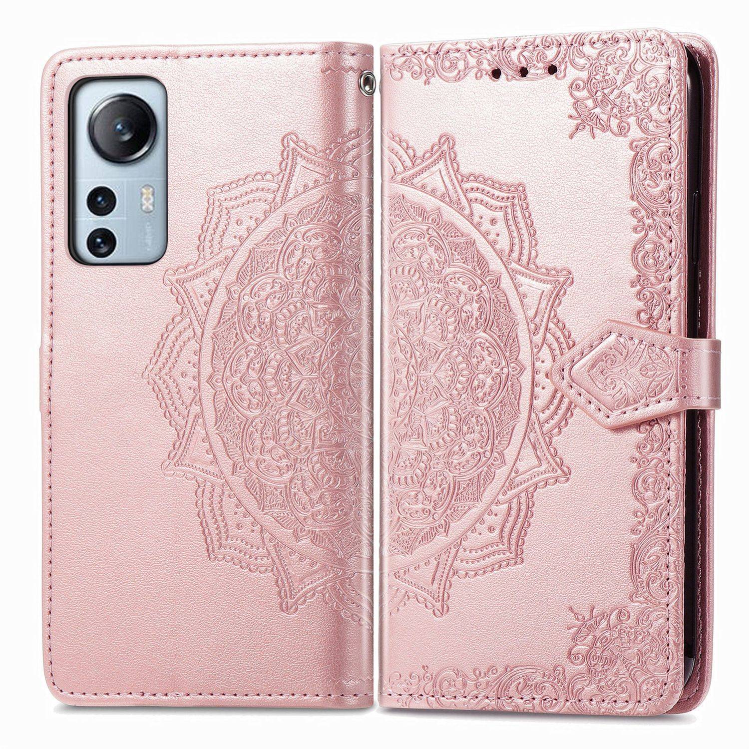 Hülle kompatibel mit Xiaomi 12 Lite Kunstleder Handyhülle - Handy Case Roségold