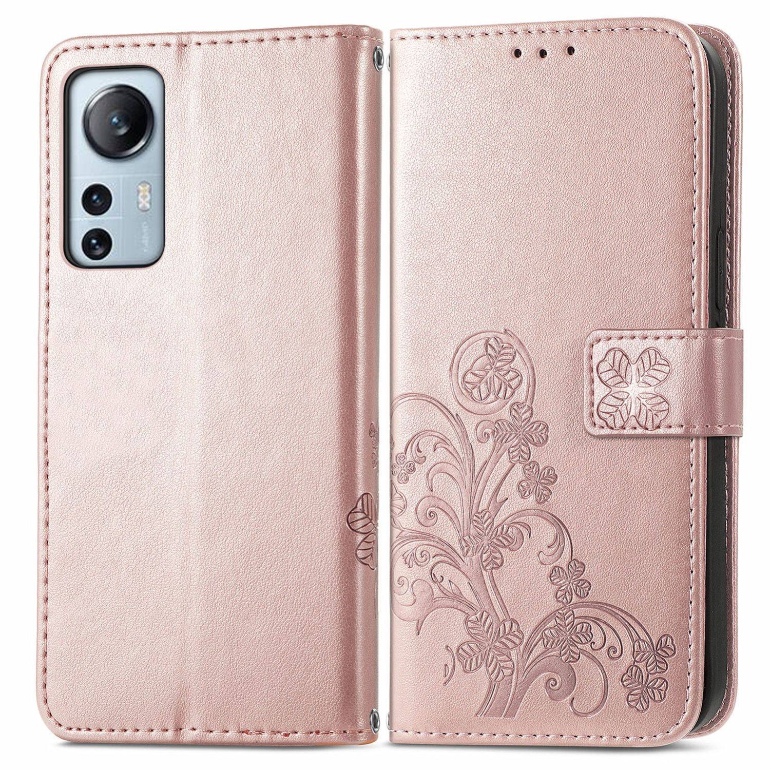 Hülle kompatibel mit Xiaomi 12 Lite Kunstleder Handyhülle - Handy Case Roségold