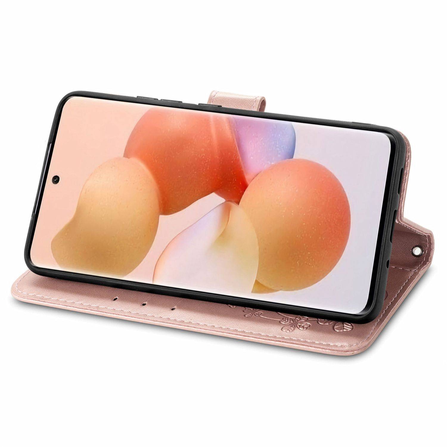 Hülle kompatibel mit Xiaomi 12 Lite Kunstleder Handyhülle - Handy Case Roségold