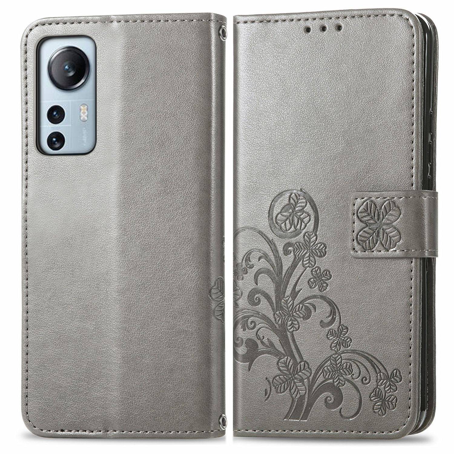 Hülle kompatibel mit Xiaomi 12 Lite Kunstleder Handyhülle - Handy Case Grau