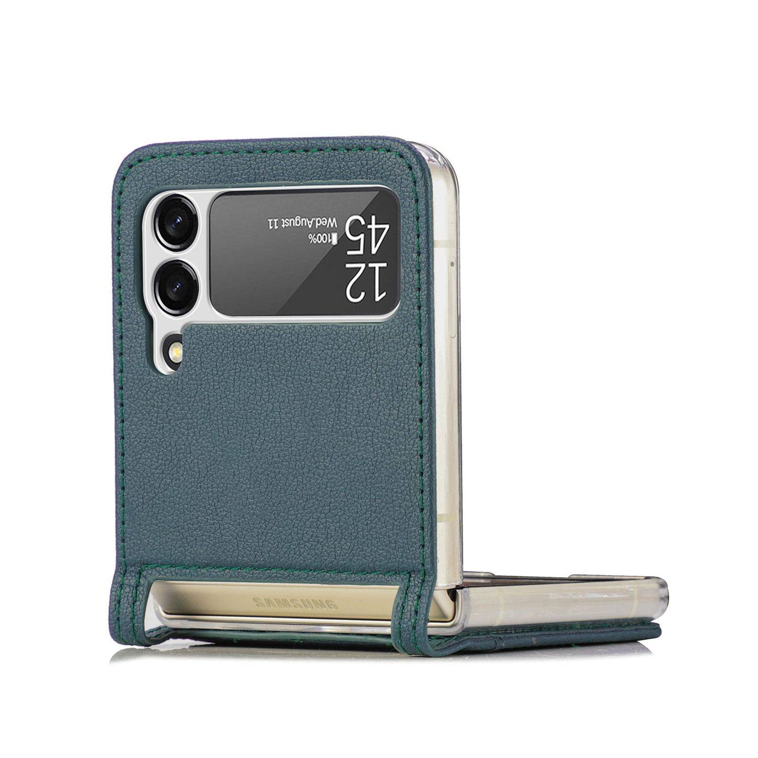 Hülle kompatibel mit Samsung Galaxy Z Flip4 5G Kunststoff Soft Handyhülle - Handy Case Grün