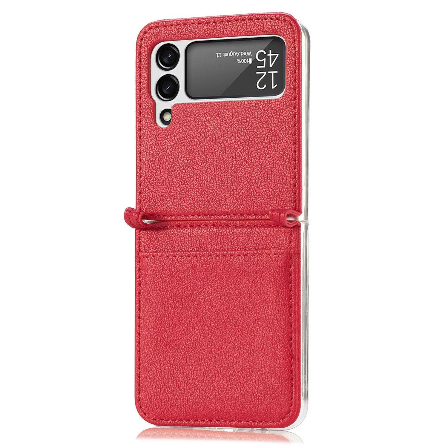 Hülle kompatibel mit Samsung Galaxy Z Flip4 5G Kunststoff Soft Handyhülle - Handy Case Rot