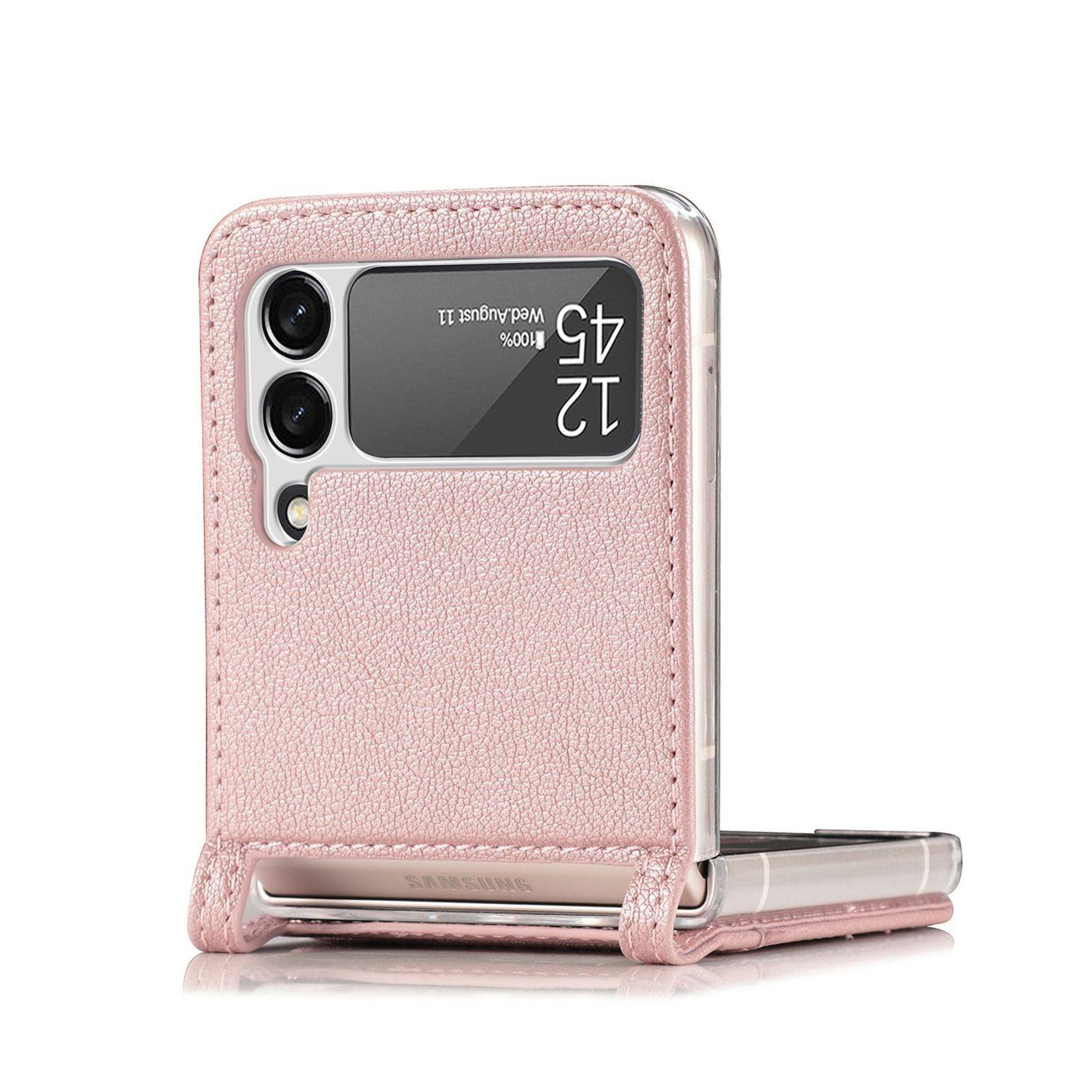 Hülle kompatibel mit Samsung Galaxy Z Flip4 5G Kunststoff Soft Handyhülle - Handy Case Rosa
