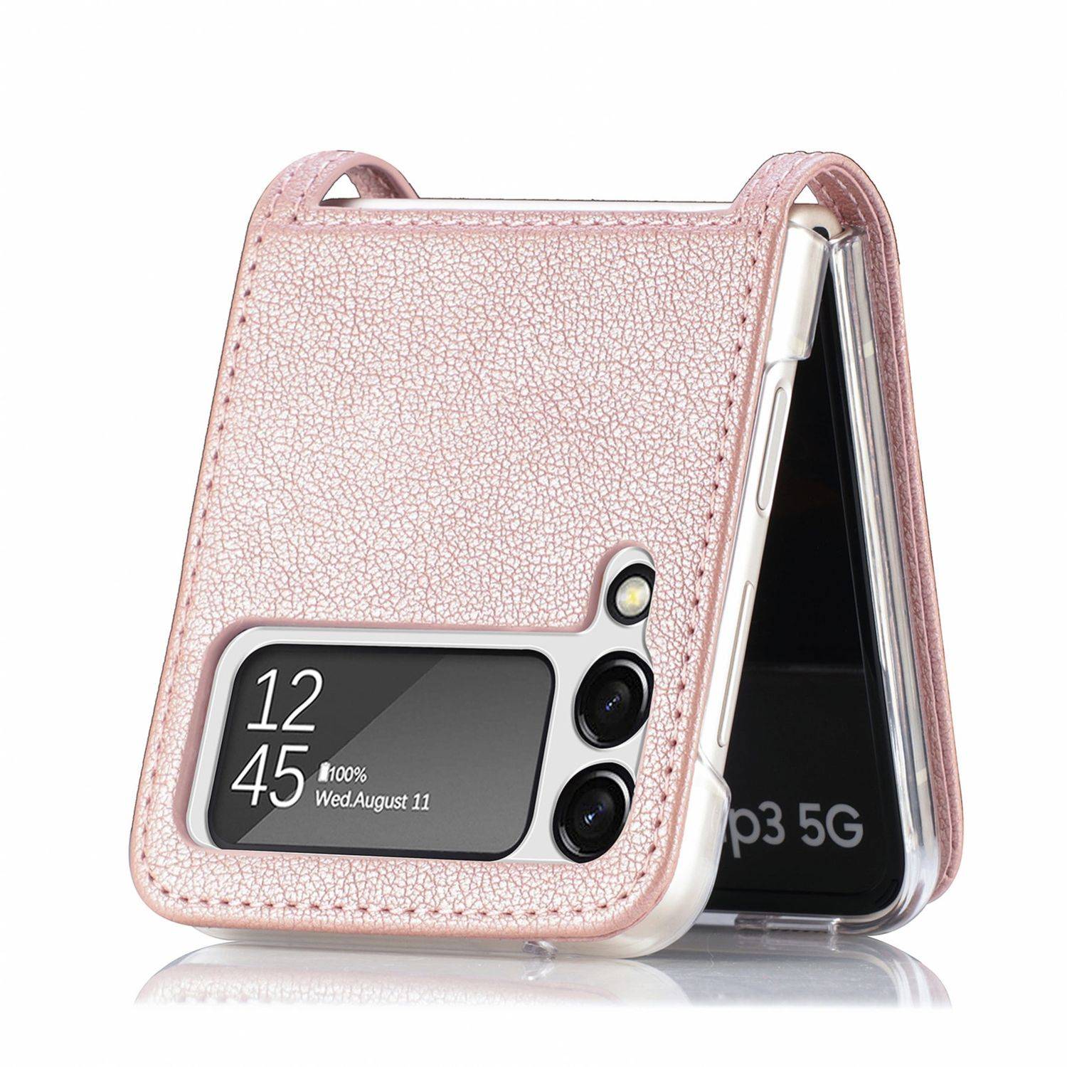 Hülle kompatibel mit Samsung Galaxy Z Flip4 5G Kunststoff Soft Handyhülle - Handy Case Rosa